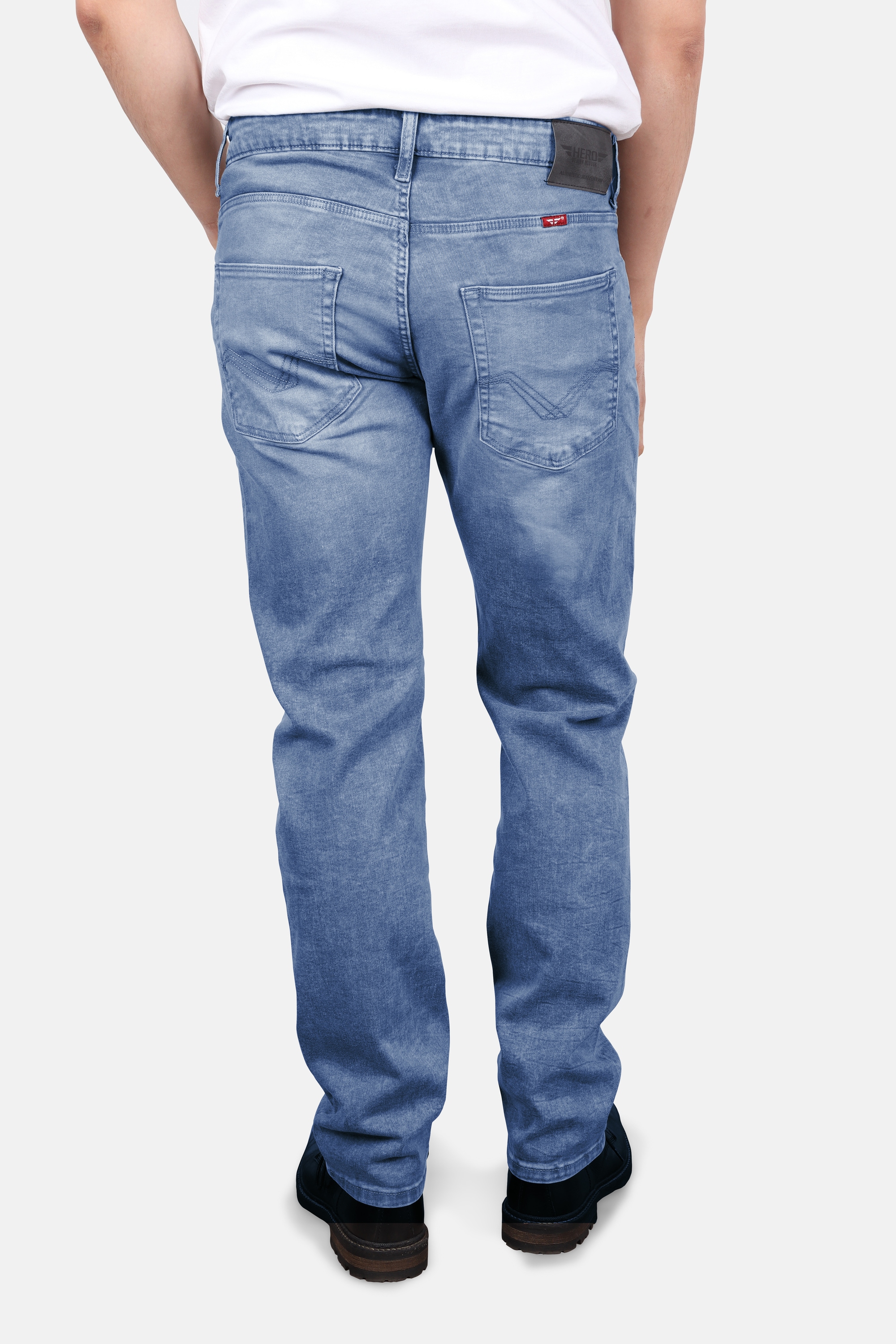 HERO by John Medoox 5-Pocket-Jeans »Denver Fashion Regular Straight Stretch«, Straight Fit Casual Clean Wash Denim Jeans für Herren