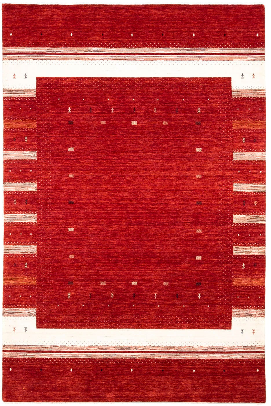 morgenland Wollteppich »Loribaft Minimal Rosso 303 x 203 cm«, rechteckig, 1 günstig online kaufen