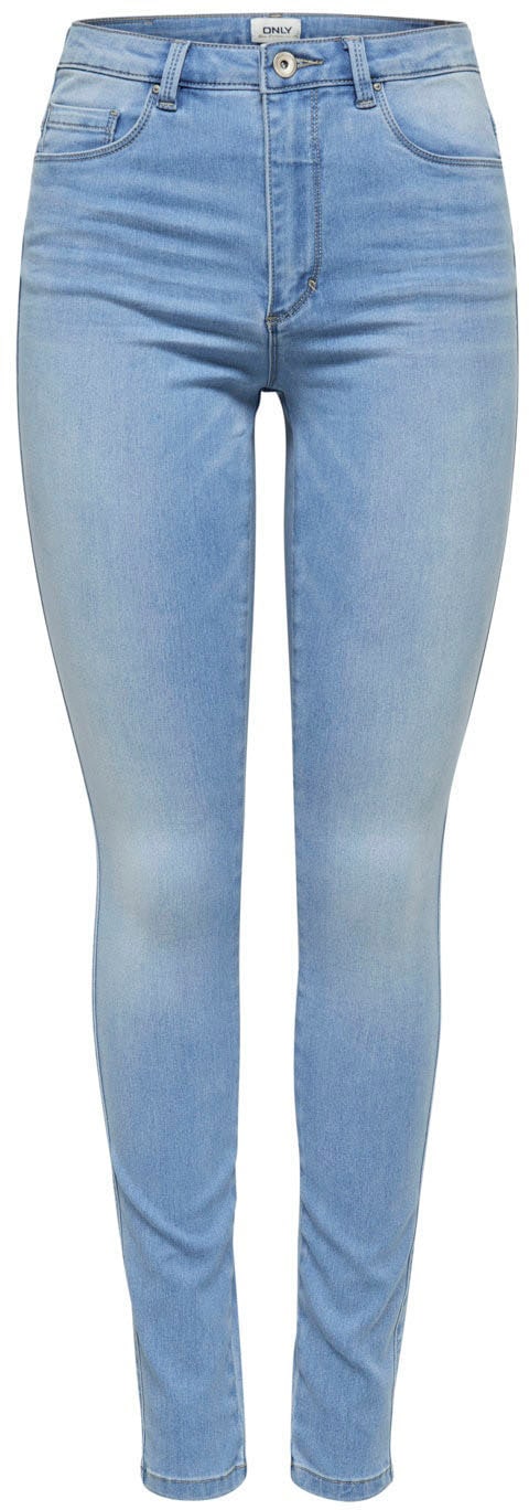 ONLY High-waist-Jeans »ONLROYAL – Skinny-Jeans mit hoher Taille und Abriebeffekt«, skinny fit, casual, Denim, Baumwollmischung, Eingrifftaschen