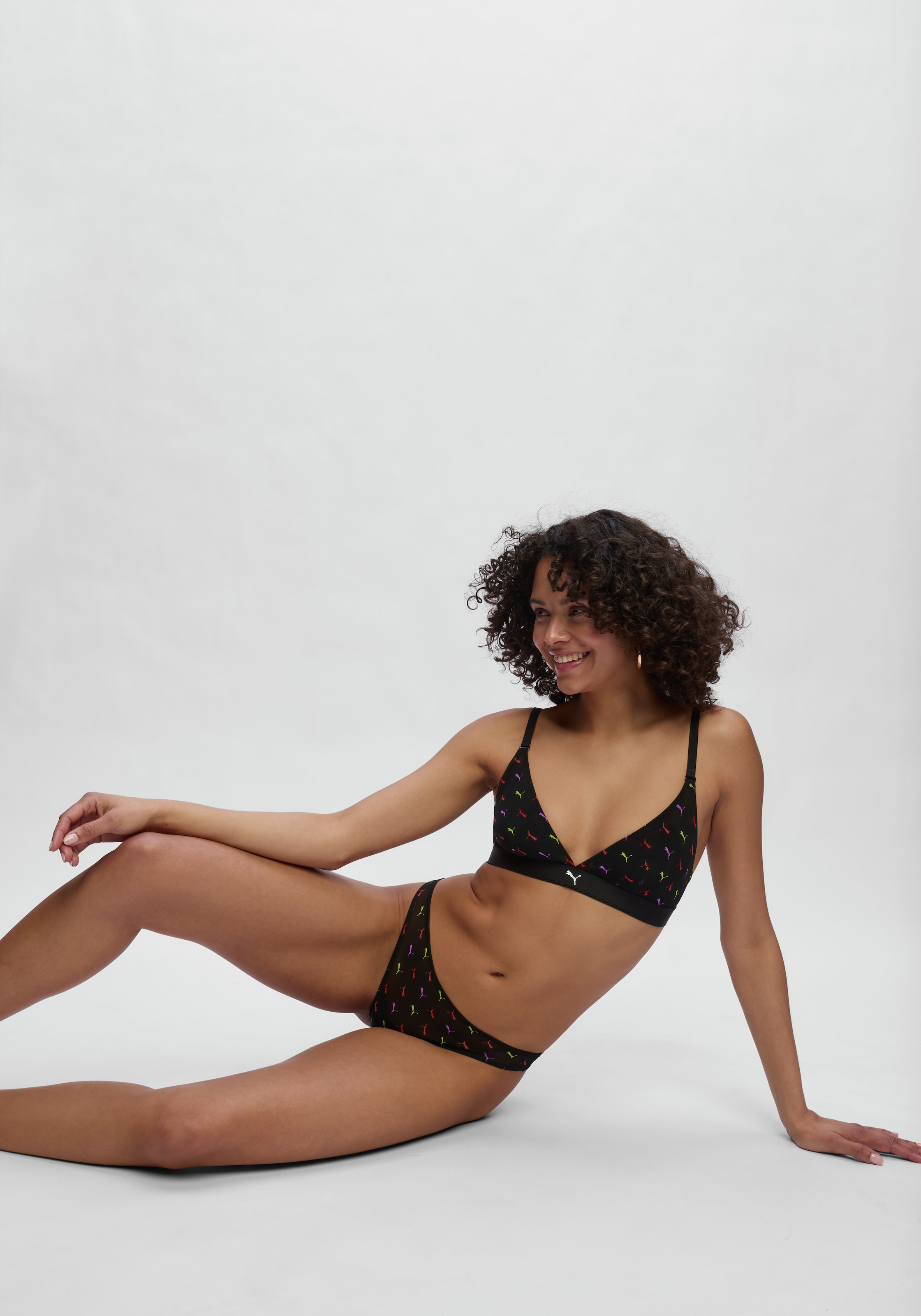 PUMA String »PUMA WOMEN PRINTED MESH STRINGS« 2er Pack,  mit buntem allover Print, mit Mesh-Details