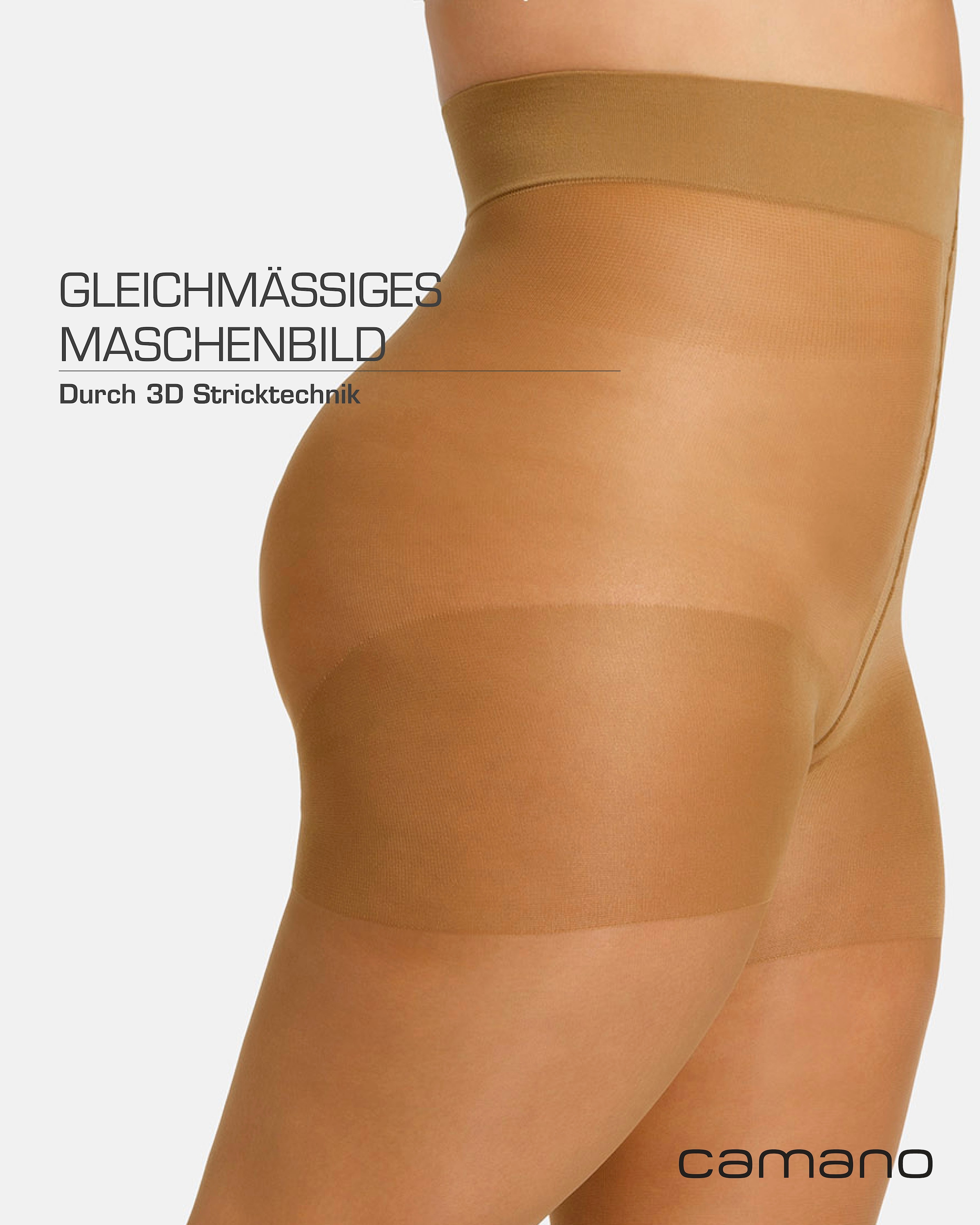 Camano Feinstrumpfhose »fine curvy« 20 1 Stk. tlg. mit nahtlosem Bundabschluss