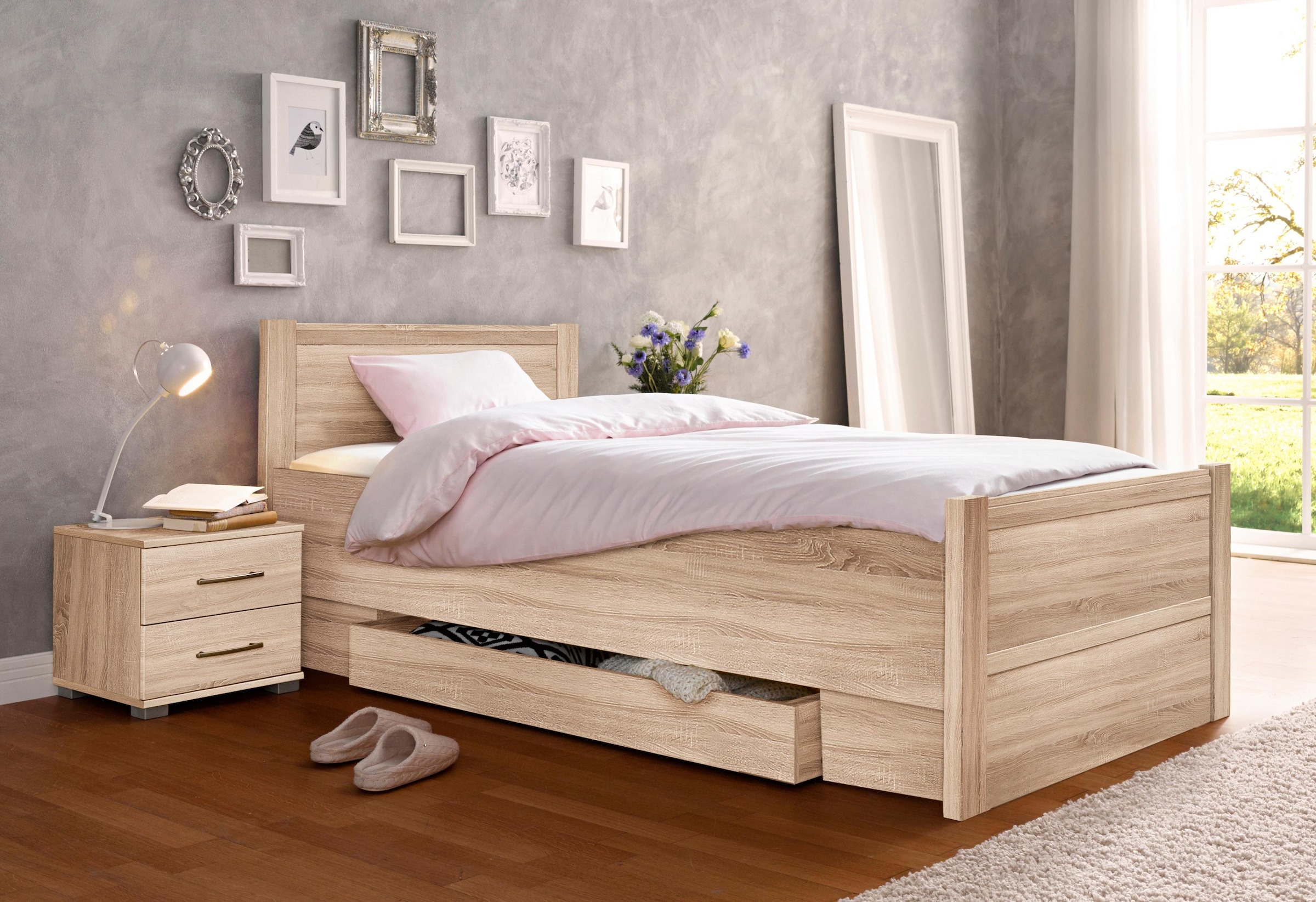 Bild von priess Bett »Husum Schlafzimmer Jugendzimmer Rahmenbett«, mit Komforthöhe verschiedene Ausführungen hochwertige Premium Qualität
