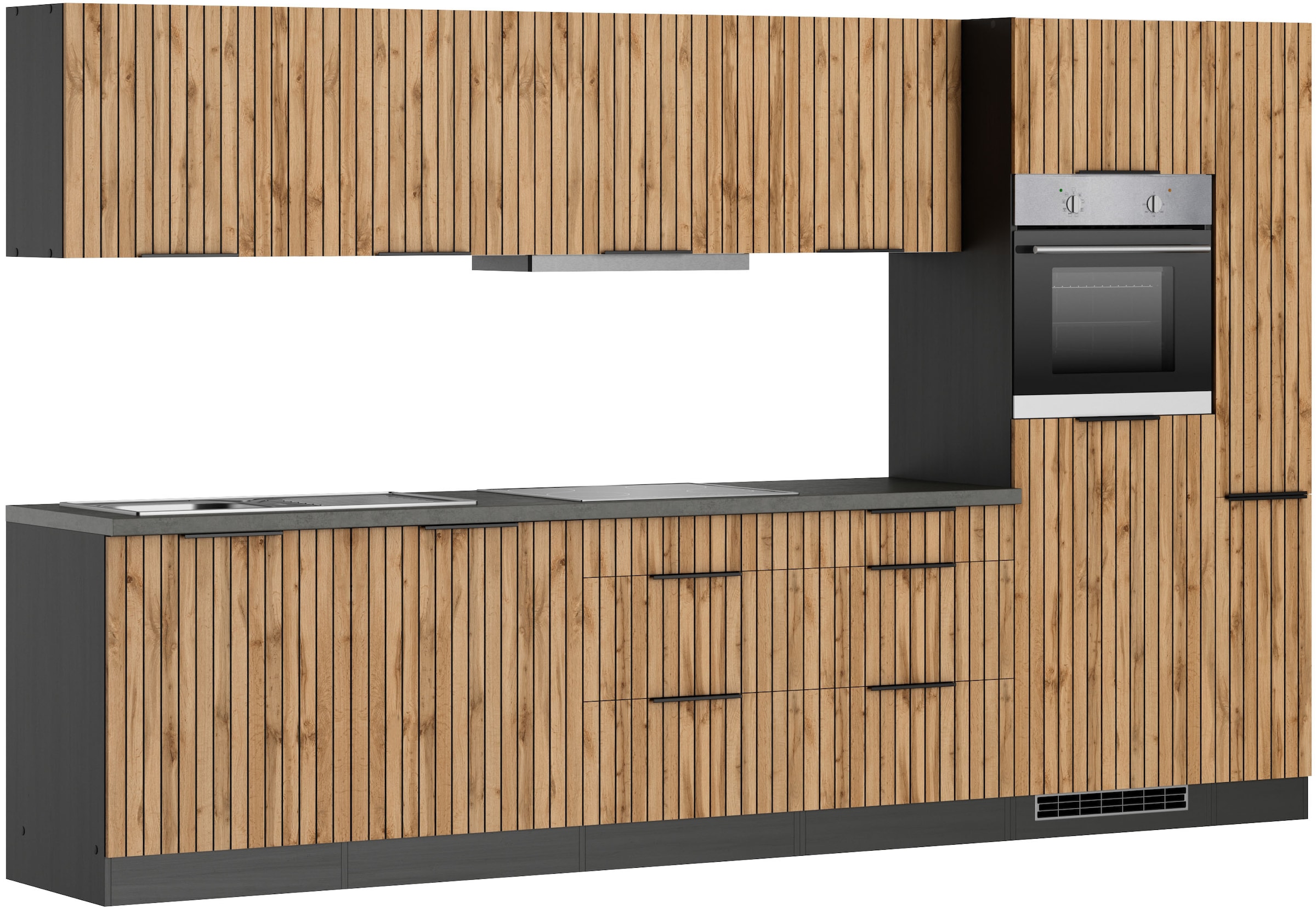 KOCHSTATION Küchenzeile »KS-Lagos, wahlweise mit E-Geräten, Spüle edelstahl günstig online kaufen