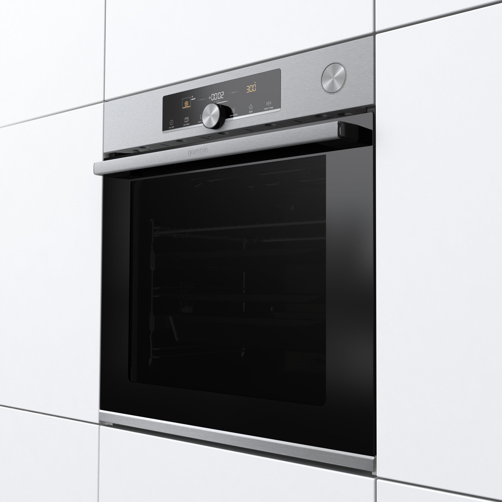 GORENJE Backofen  »BPSA6747A08XWI«, Pyrolyse, 2fach Teleskopauszug, Wassertank für Dampf, AirFry-Funktion