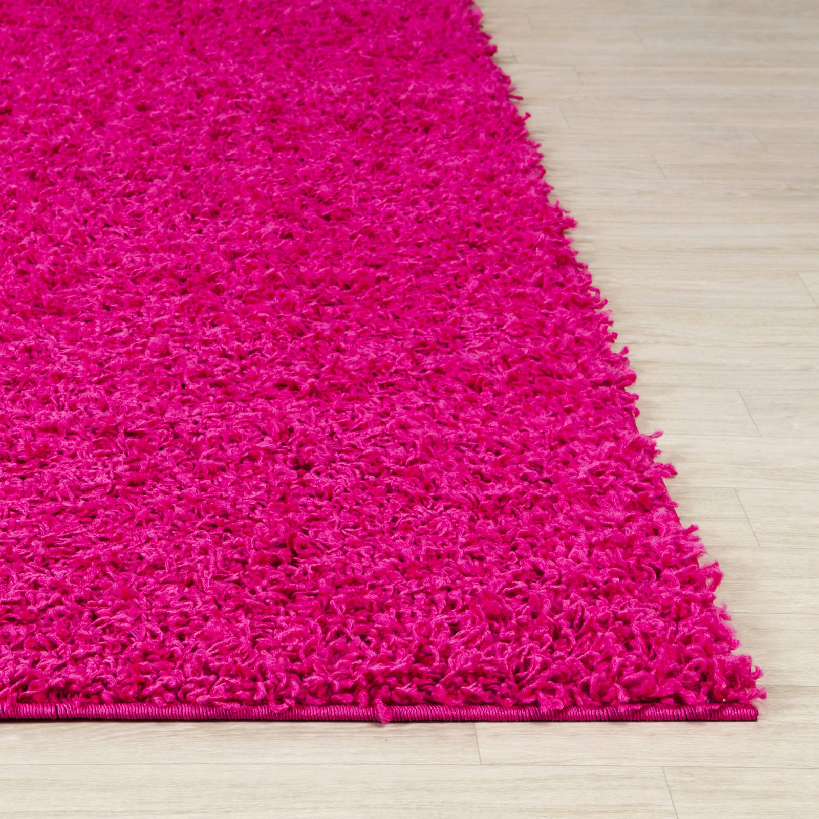 Surya Hochflor-Teppich »UNI CHIC 2308«, rechteckig, Flauschig, Langflor, Weich, Wohnzimmer Flurteppich, Pink