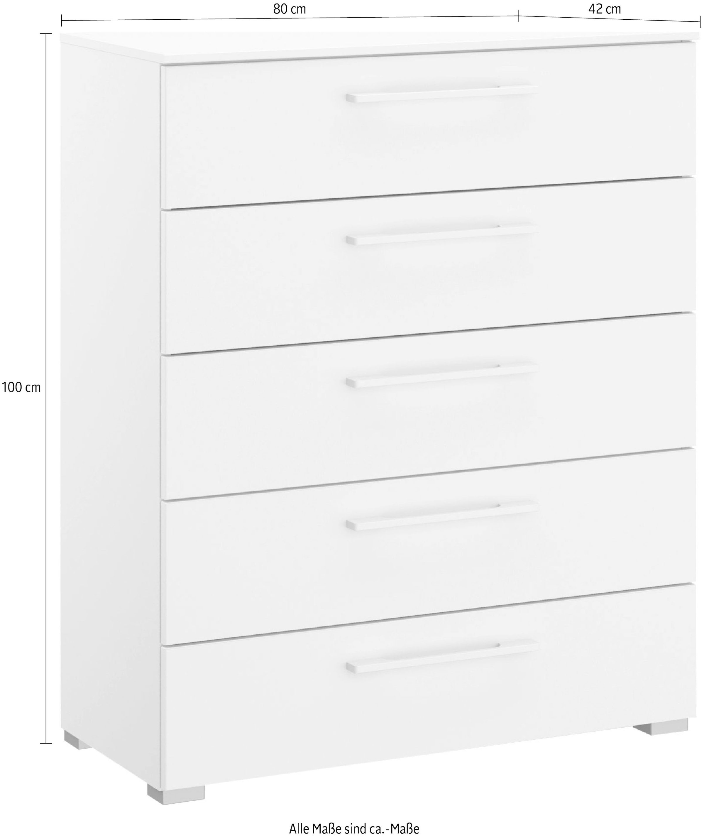 rauch Schubkastenkommode »Skat Pure Kommode Sideboard Wäscheschrank«, mit 5 Schubladen in puristischem Design
