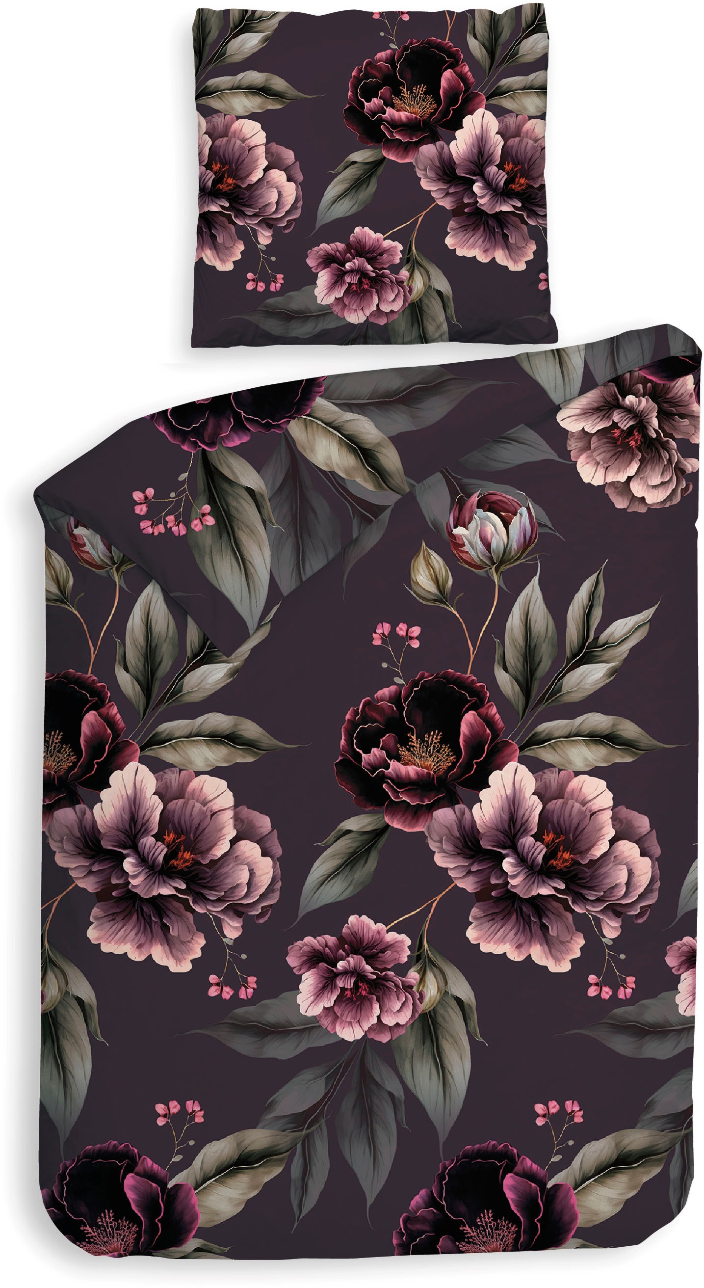 Heckett & Lane Bettwäsche »Romee«, Blumen Design, 100% Baumwolle ab 135x200 günstig online kaufen