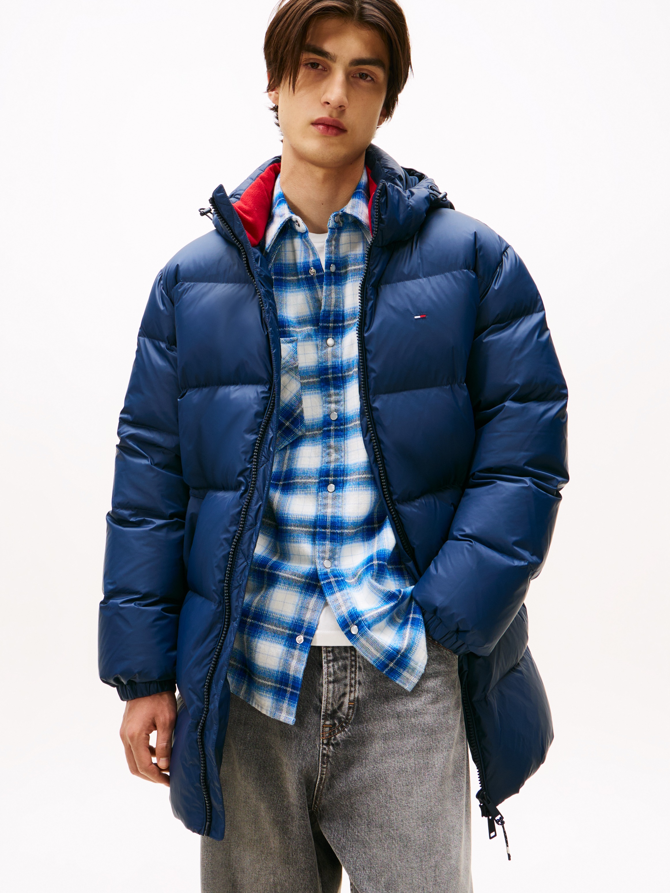 Tommy Jeans Steppjacke »TJM ESSENTIAL DOWN PARKA«, mit Kapuze, Daunenjacke, Übergangsjacke mit Kapuze