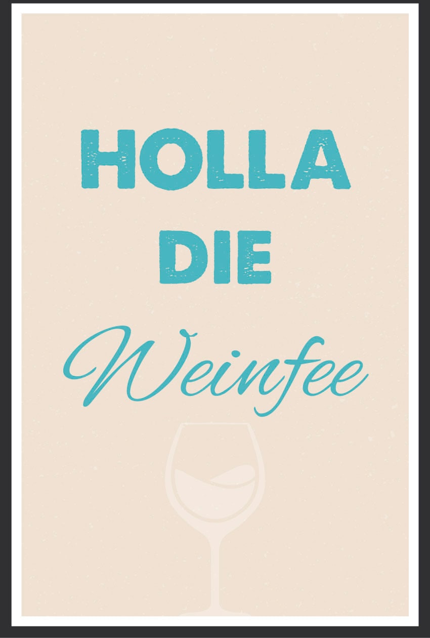 queence Metallbild »Weinfee« Getränke | Schriftzug | Schriftzüge | Sprüche | Sprüche & Texte | Wein 1 Stk. tlg. Stahlschilder