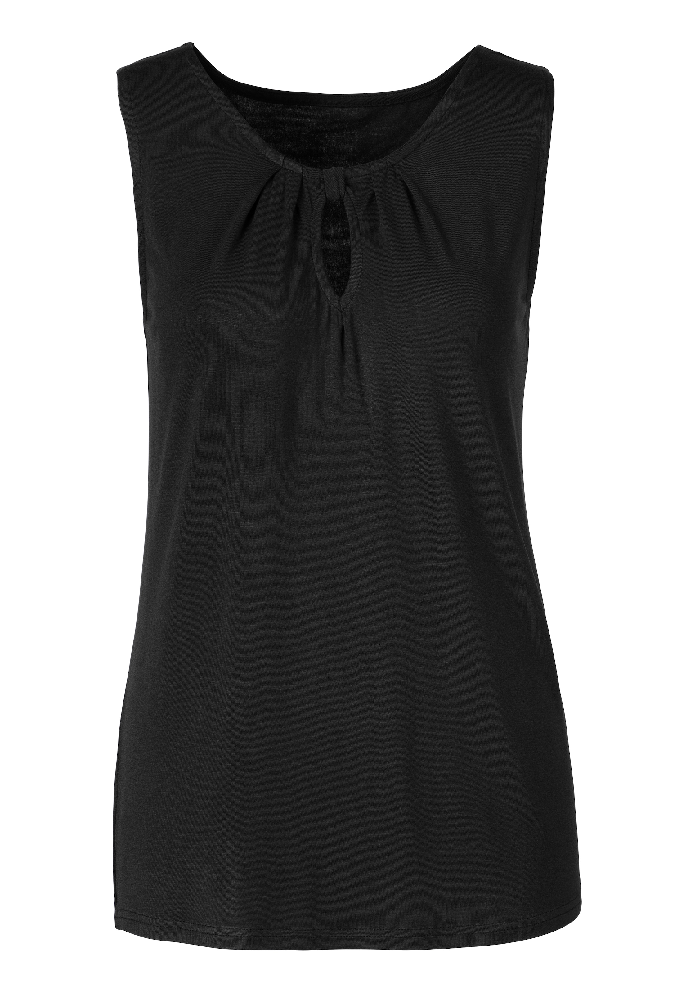 Vivance Shirttop, (2er-Pack), mit Cut-Out und zarter Raffung vorn