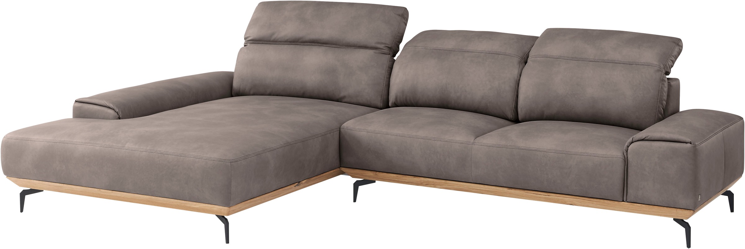 Musterring Wohnlandschaft »MR 2490«, Fuß Schwarz, Sitzhöhe 46cm, wahlweise mit Funktionen, Maße 342x207 cm