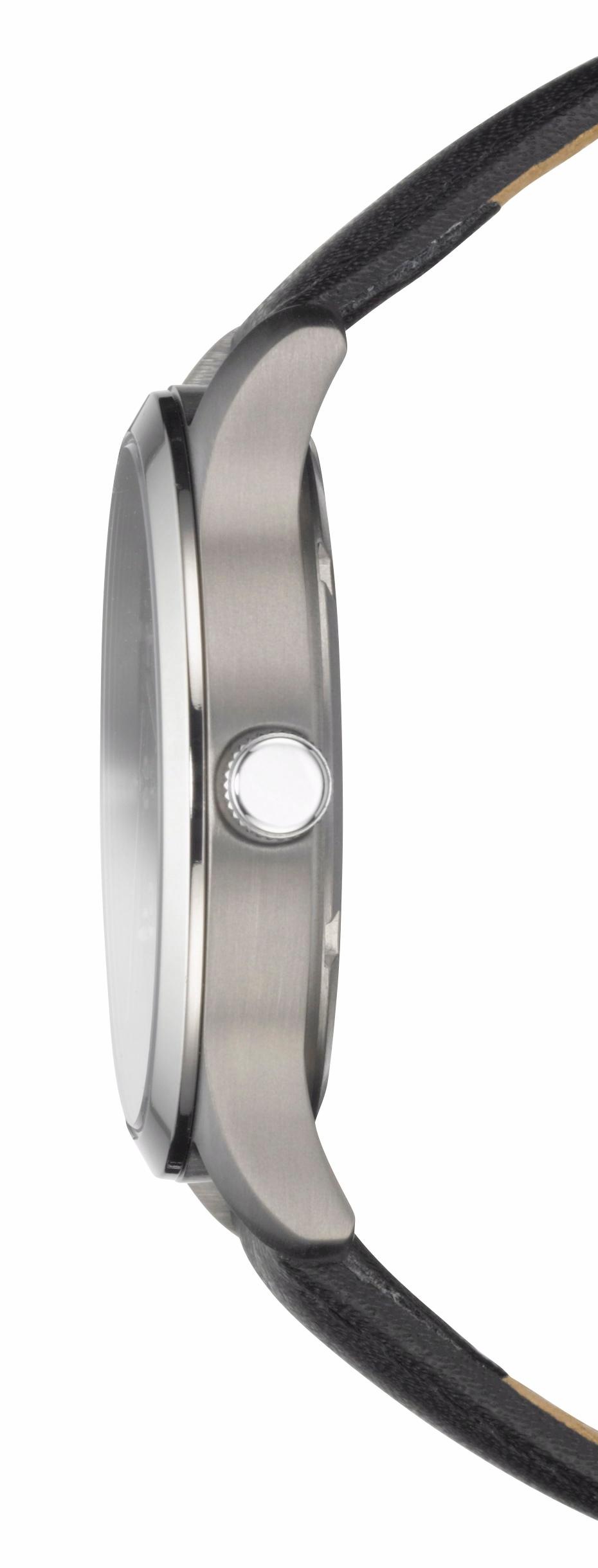 Regent Quarzuhr Armbanduhr, Herrenuhr, Damenuhr,Datum,Leuchtzeiger, Lederarmband,Titan