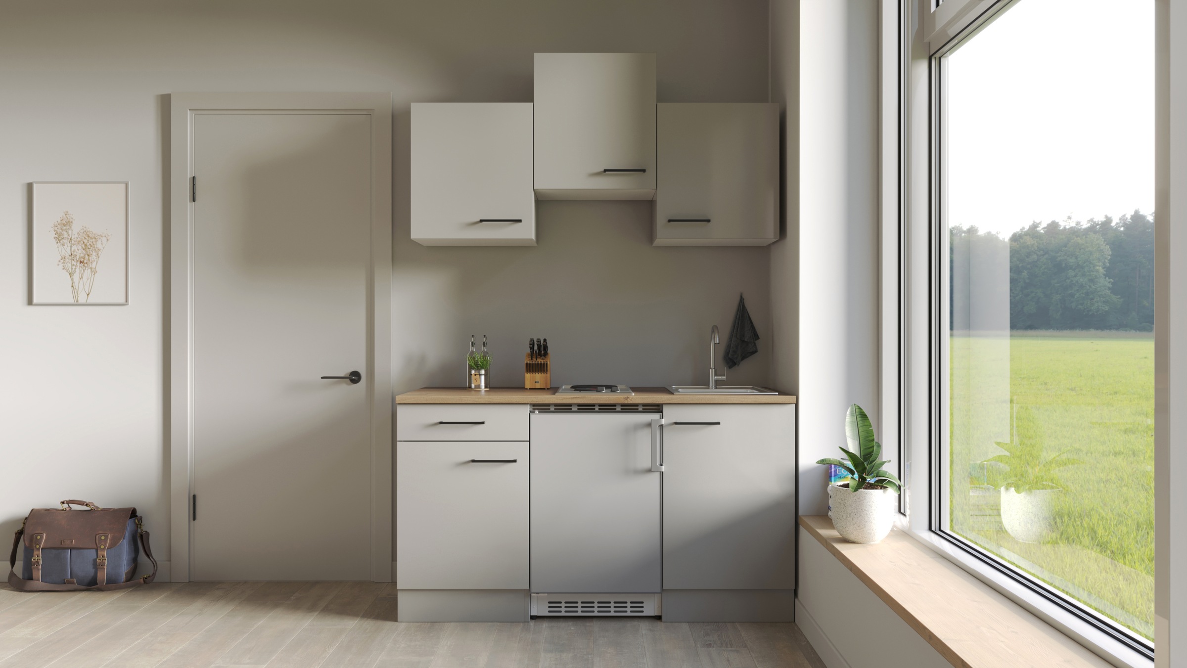 Flex-Well Küchenzeile »Lund«, mit E-Geräten, Gesamtbreite 150,5 cm, in weiten Farben erhältlich