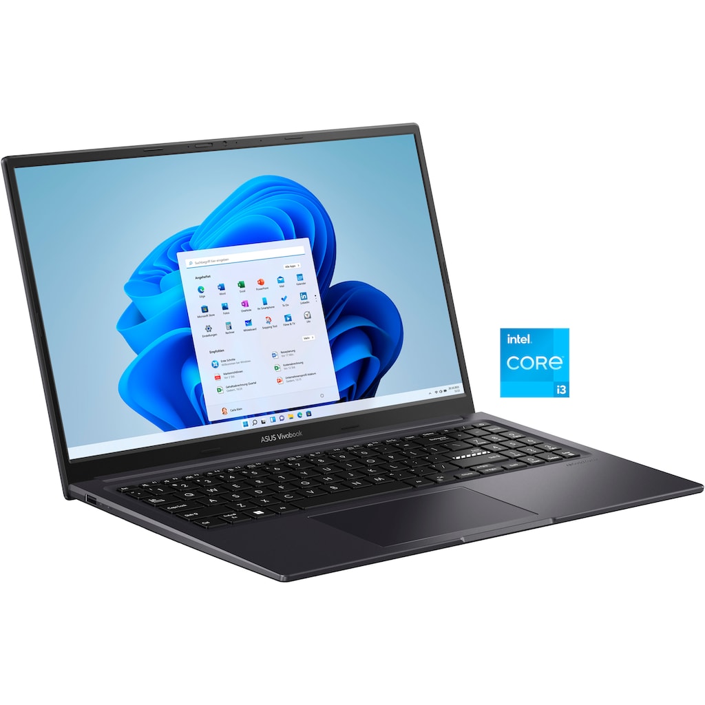 Asus Business-Notebook »Vivobook 15 Laptop, Full HD IPS-Display, 8 GB RAM, Windows 11 Home,«, 39,6 cm, / 15,6 Zoll, Intel, Core i3, UHD Graphics, 512 GB SSD, X1504ZA-BQ092W