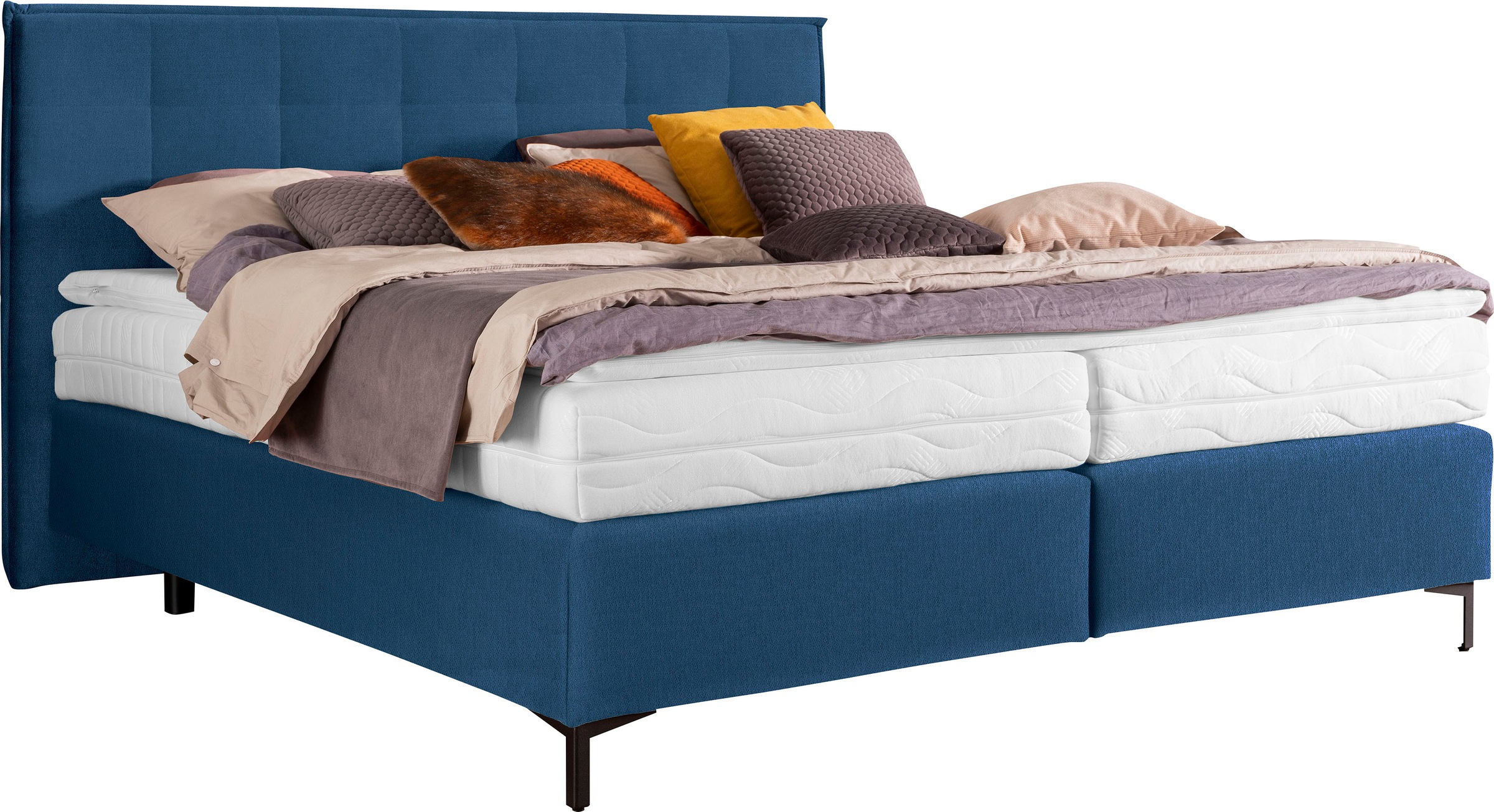 alina Boxspringbett "Elmar" mit gestepptem Kopfteil, inklusive Matratze und günstig online kaufen