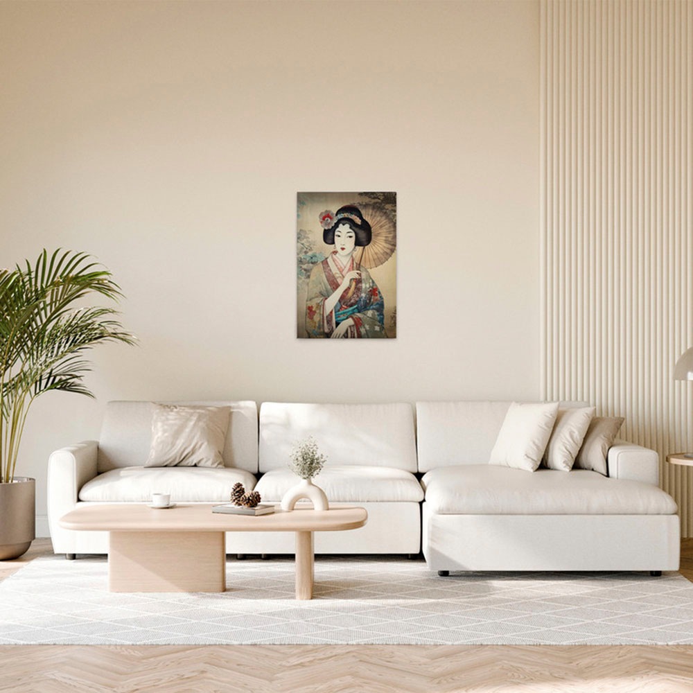 A.S. Création Leinwandbild »Geisha Vintage - Wandbild Bunt Beige Keilrahmen günstig online kaufen