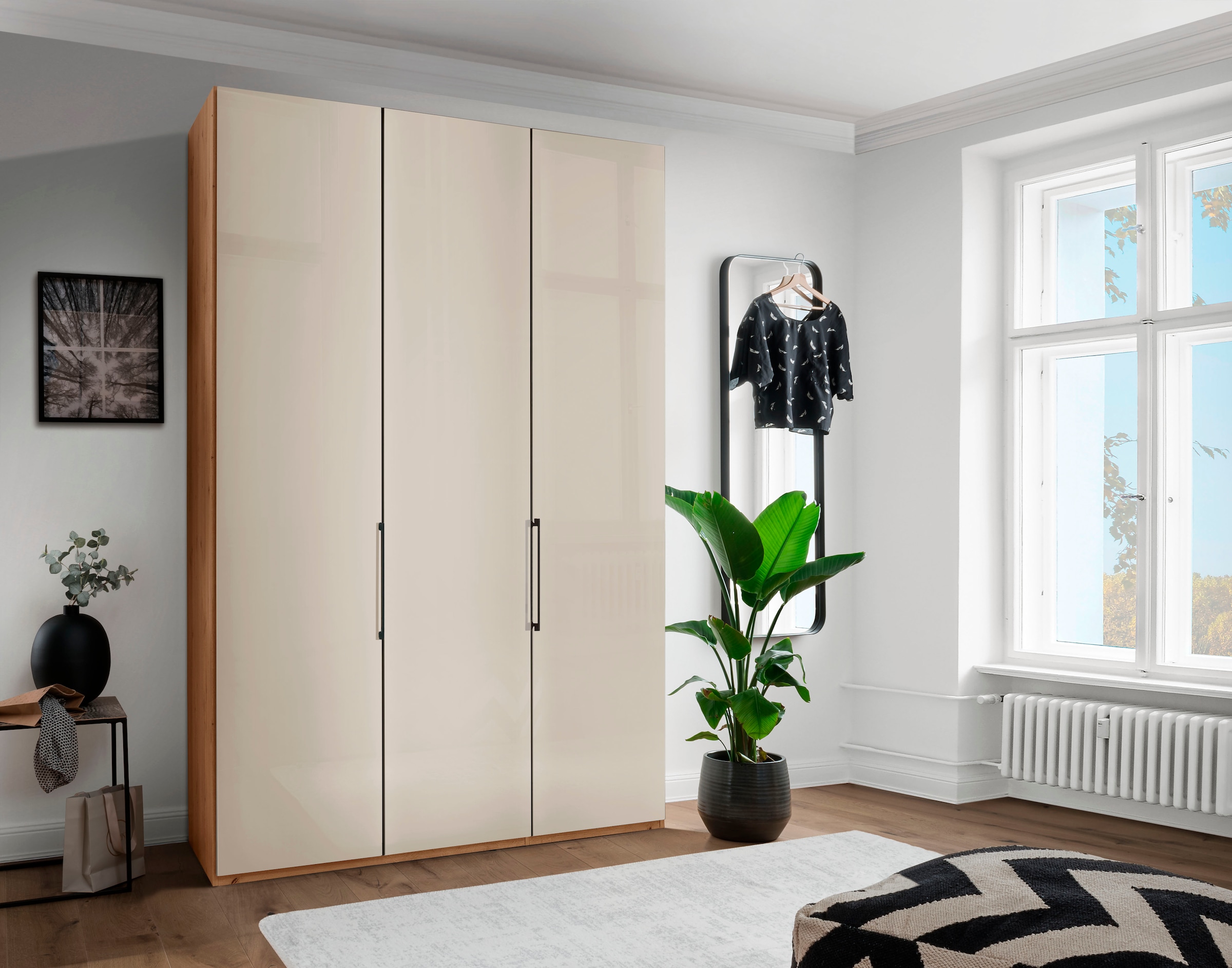 WIEMANN Drehtürenschrank »Monaco, Made in Germany, edle Glasfront, in verschiedenen Farben,« hochwertige Beschlägen inkl. Dämpfung