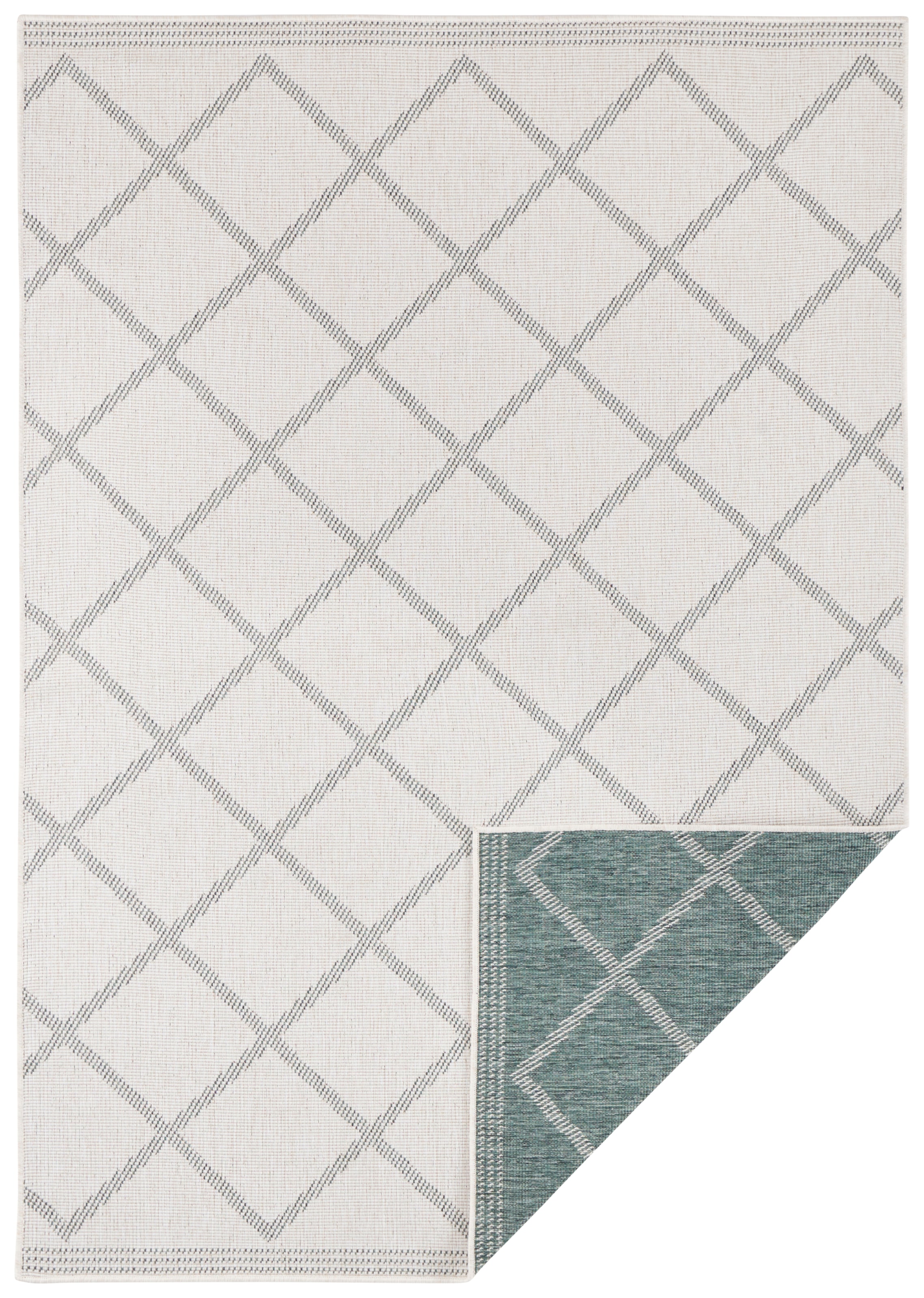 NORTHRUGS Teppich »Corsica Wendeteppich«, rechteckig, 5 mm Höhe, In-& Outdoor, Wetterfest, Balkon, Läufer, Wohnzimmer, Wasserfest