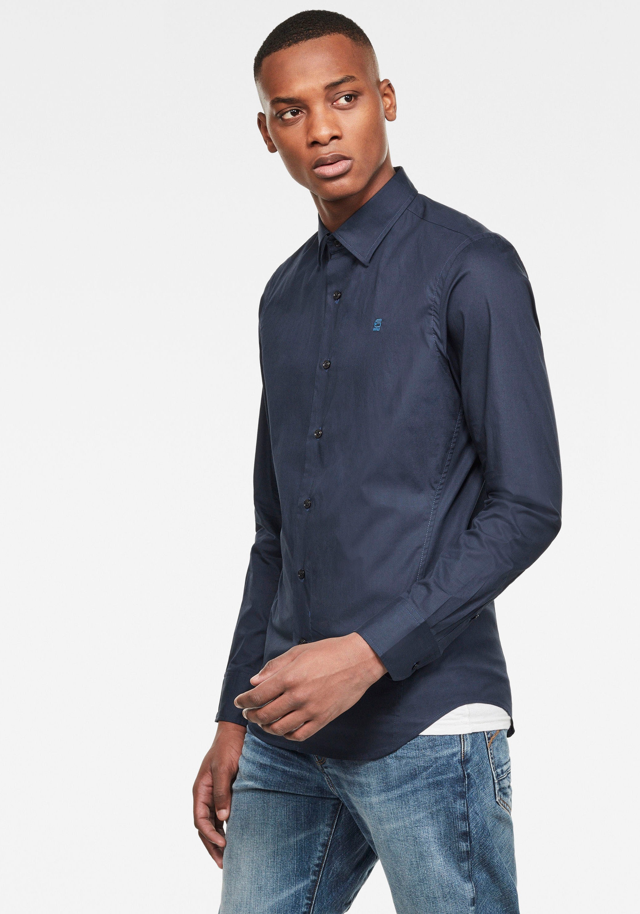 G-STAR Langarmhemd »Dressed Super Slim Hemd«