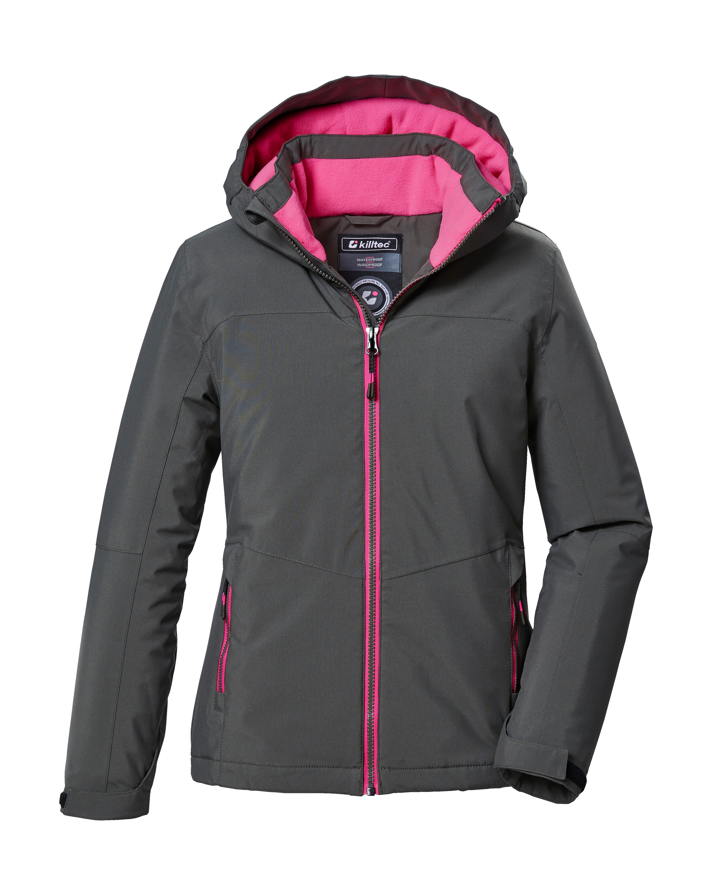 Killtec Funktionsjacke »KOW 352 GRLS JCKT«, Wasserdichte Mädchenjacke mit Kapuze, warmem Fleece und Kinnschutz