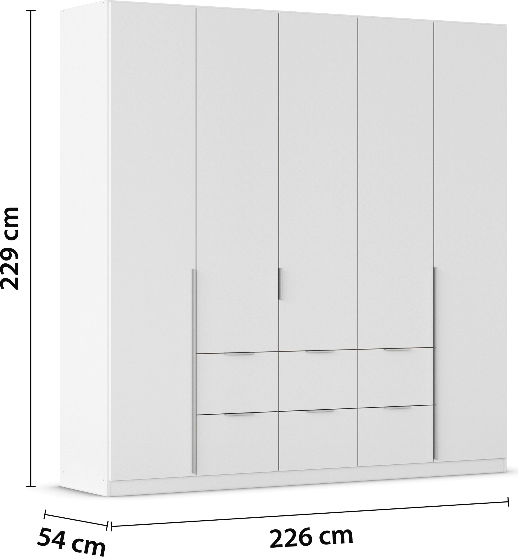 rauch Drehtürenschrank »Kleiderschrank Schrank Garderobe AGORDO mit Dekor- oder Hochglanzfront«, (in zwei Griff-Farben mit Dekor- oder Hochglanzfront), mit Außenschubkästen, in 6 Breiten und 2 Höhen MADE IN GERMANY