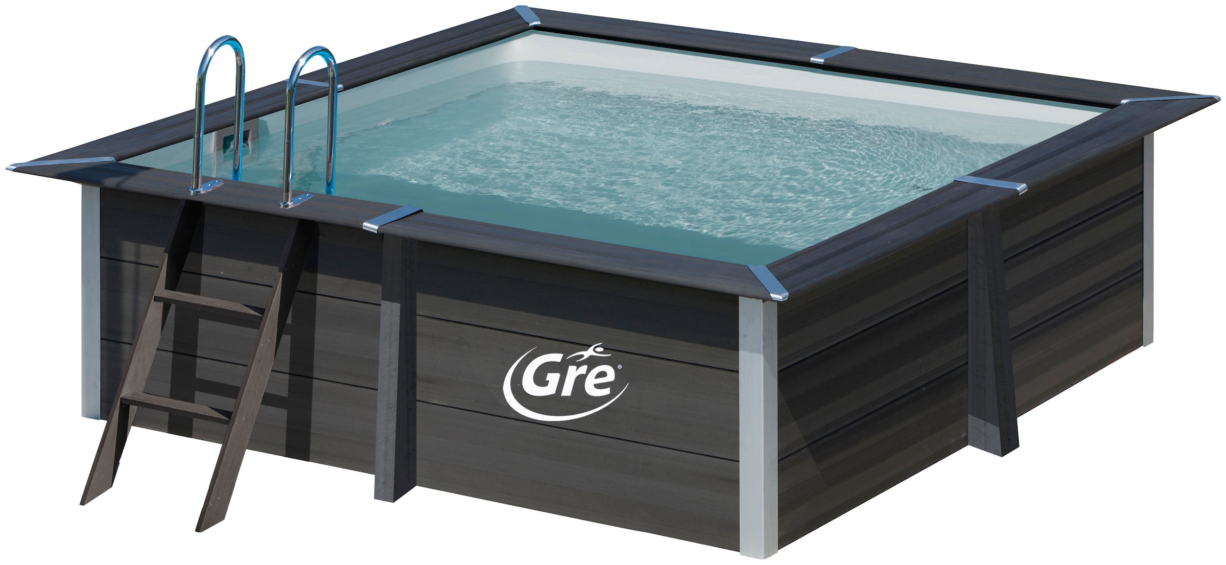Gre Rechteckpool »Avantgarde inkl. Zubehör«, (Komplett-Set, 6 tlg.), Höhe: 96 cm, in versch. Größen erhältlich