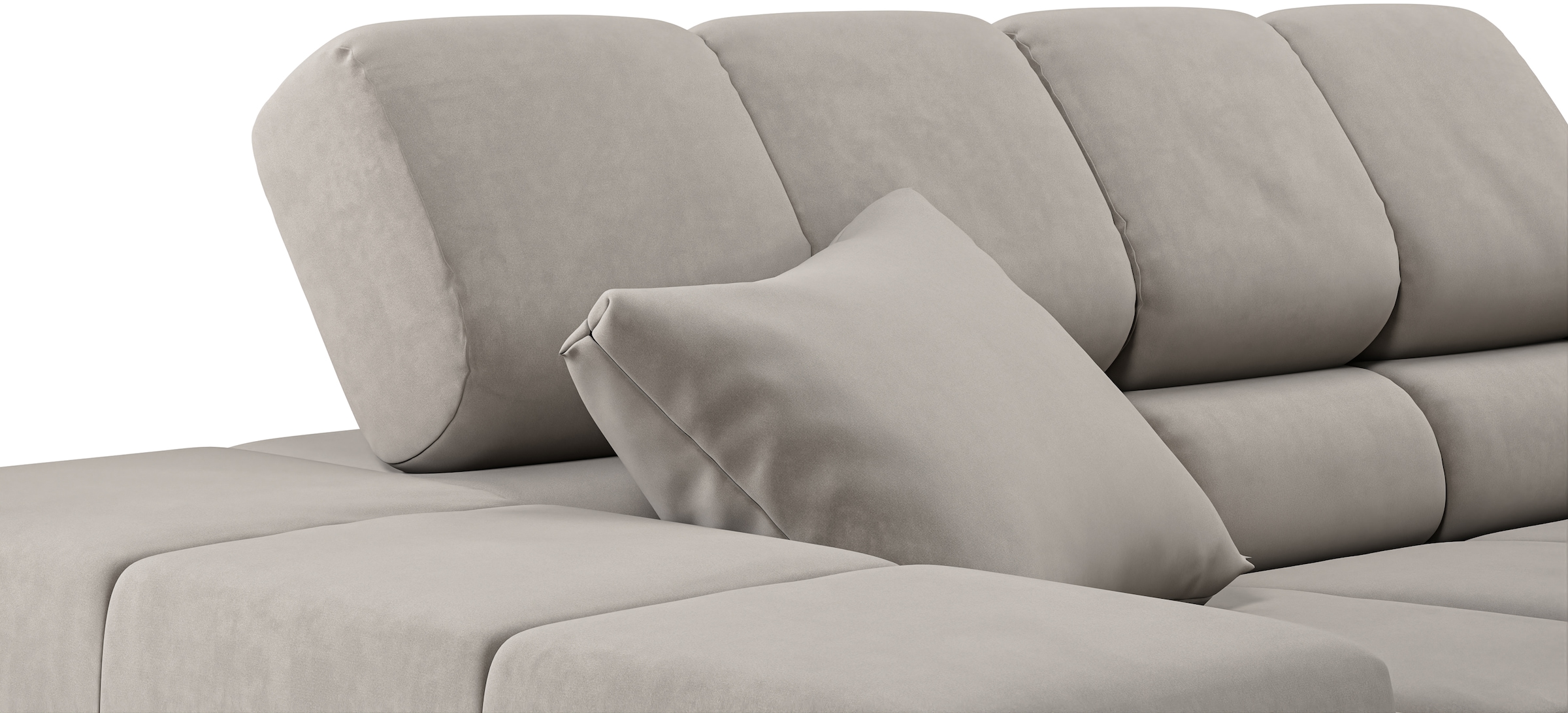 INOSIGN Ecksofa »Ancona incl. Kopfteilverstellung, Breite 319cm, L-Form«, wahlweise motorische Sitztiefenverstellung, auch in Cord + Easy Care