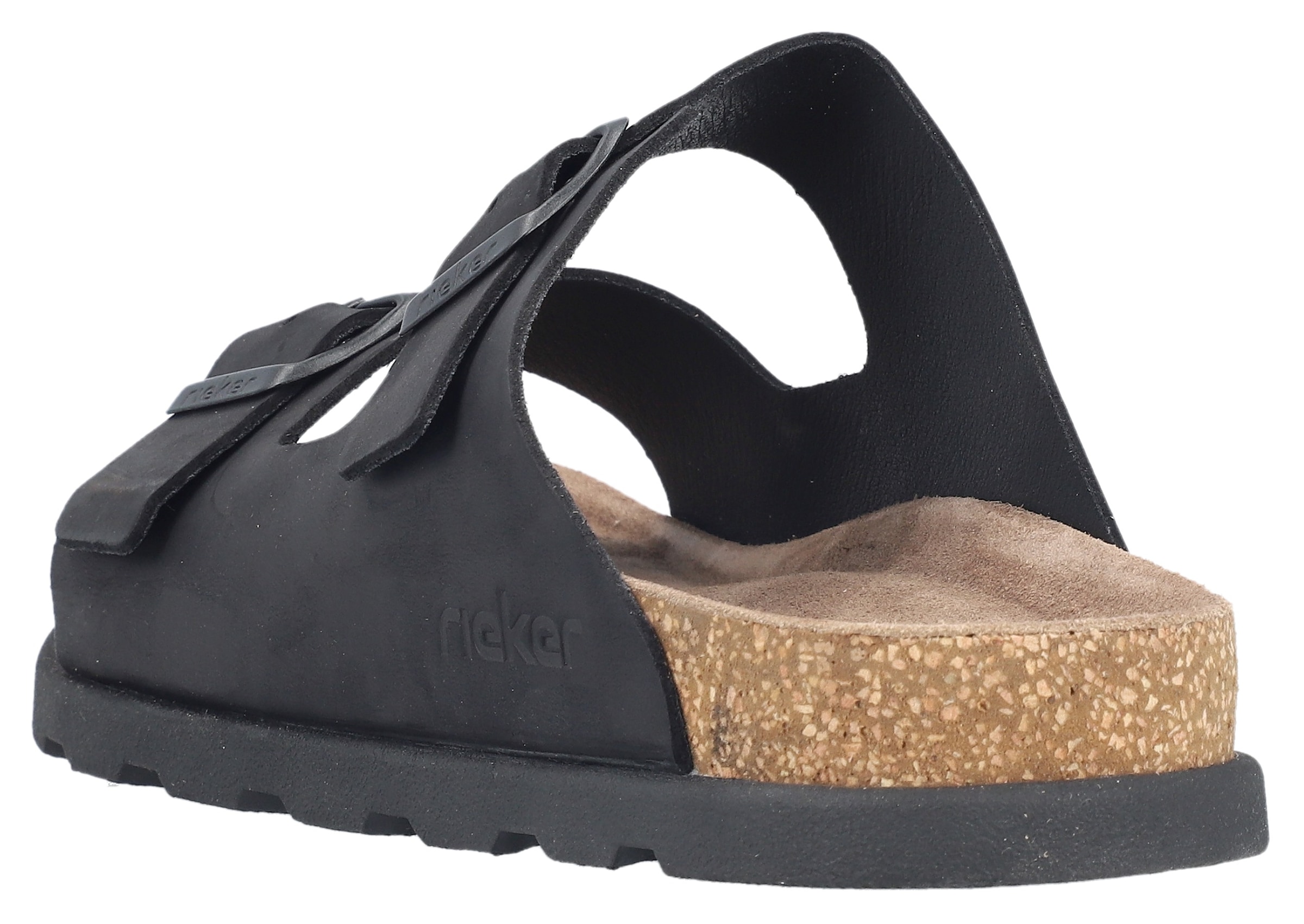 Rieker Pantolette, Sommerschuh, Strandschuh, Hausschuh mit bequemem Fußbett