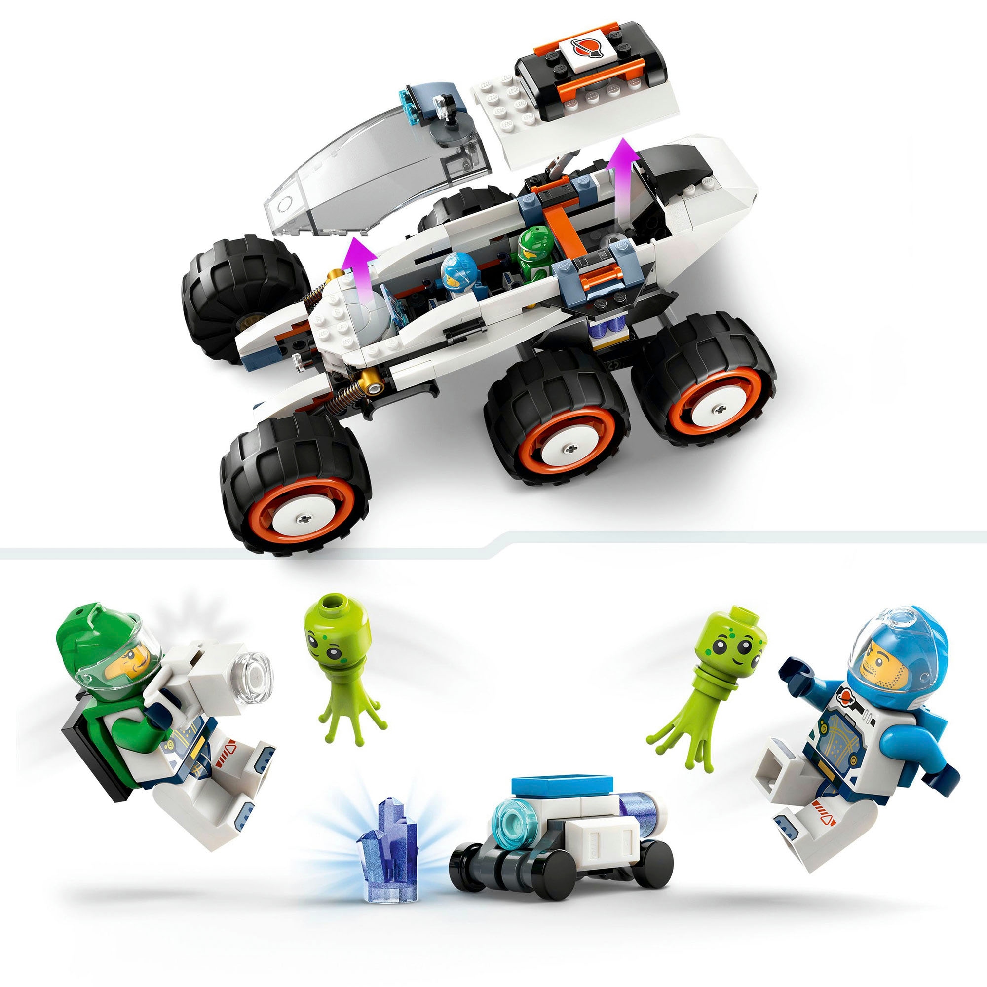 LEGO® Konstruktionsspielsteine »Weltraum-Rover mit Außerirdischen (60431), LEGO City«, (311 St.), Made in Europe