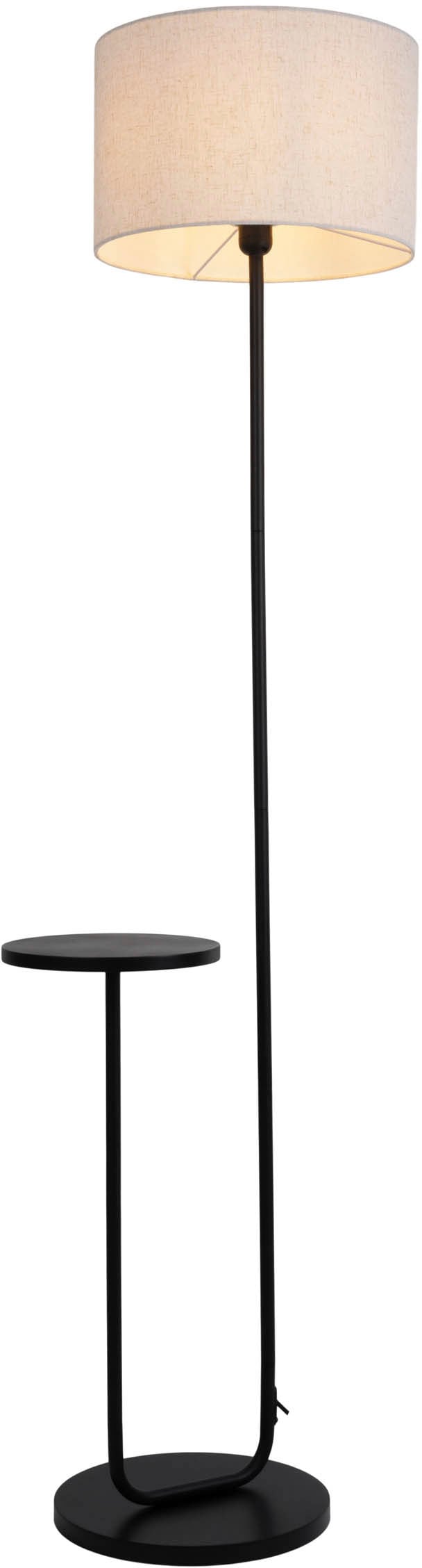 näve Stehlampe »Tordis«, 1 flammig, Leuchtmittel E27 | ohne Leuchtmittel, mit integriertem Tisch, Zuleitung 230cm schwarz, exkl. 1 x E27