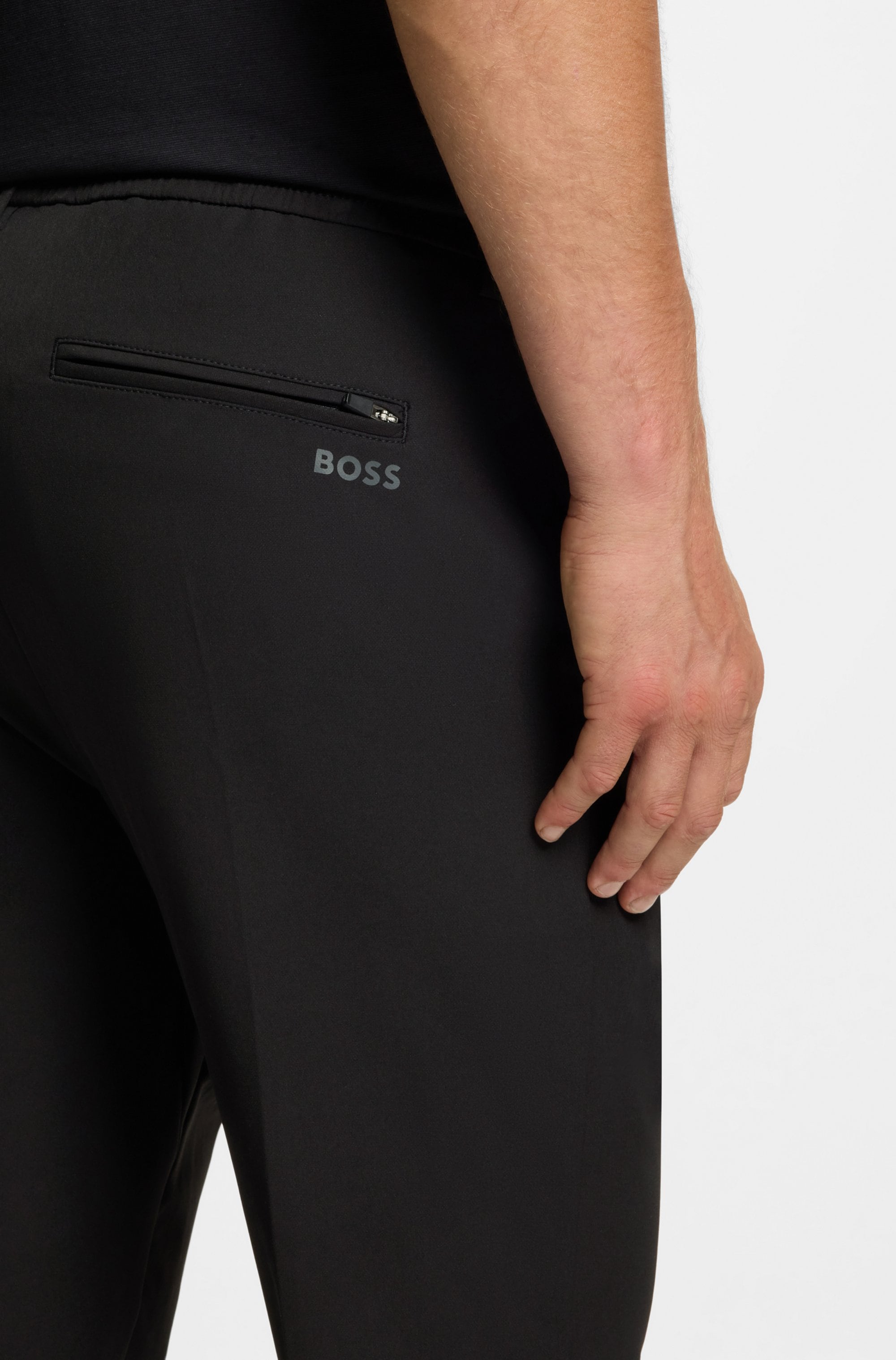 BOSS GREEN Webhose »T Convert«  Elastischer Taillenbund und Kordelzug, Gürtelschlaufen Anzughose