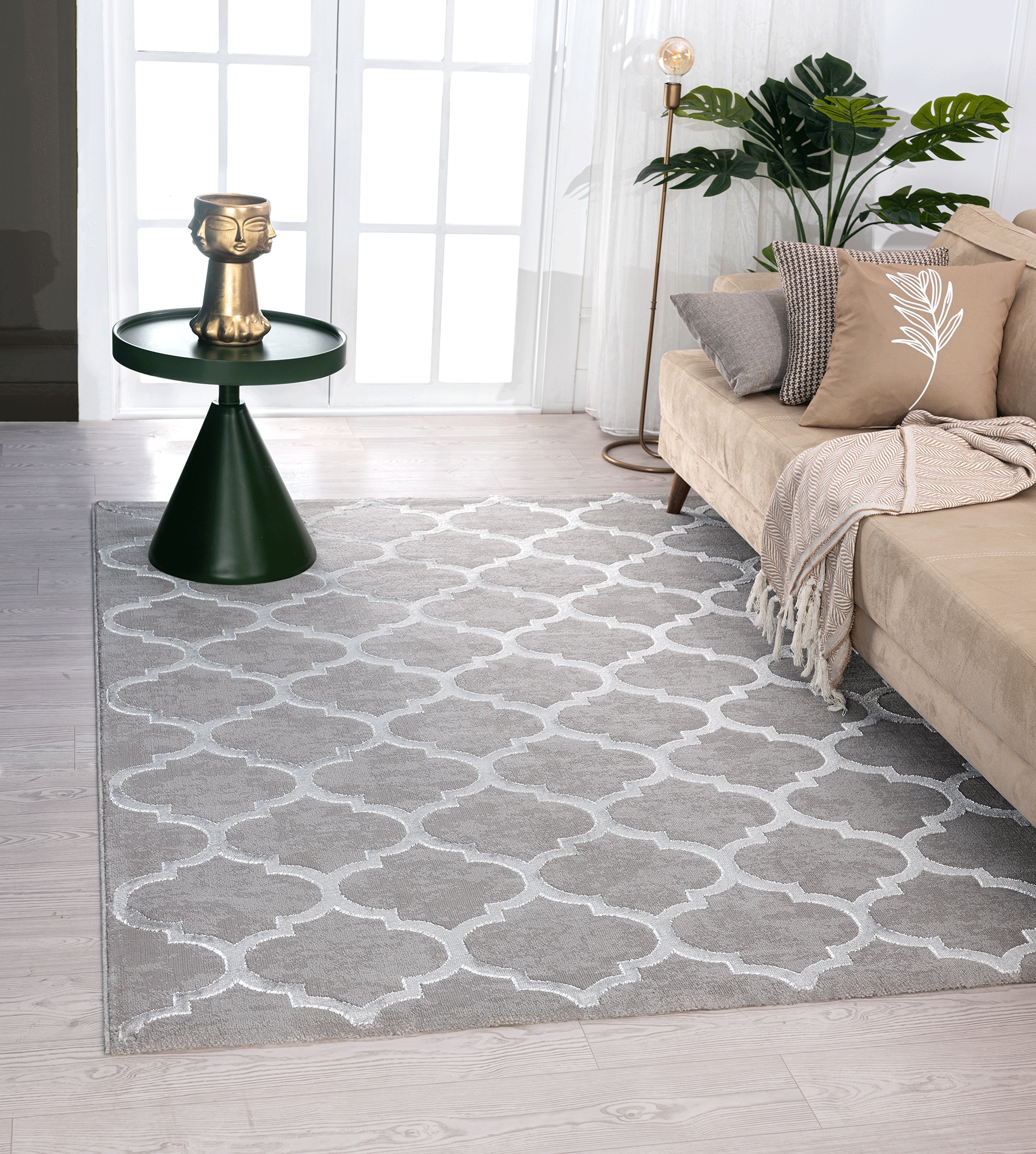 the carpet Teppich »Knight«, rechteckig, 12 mm Höhe, moderner Wohnzimmer Teppich elegant glänzender Flor