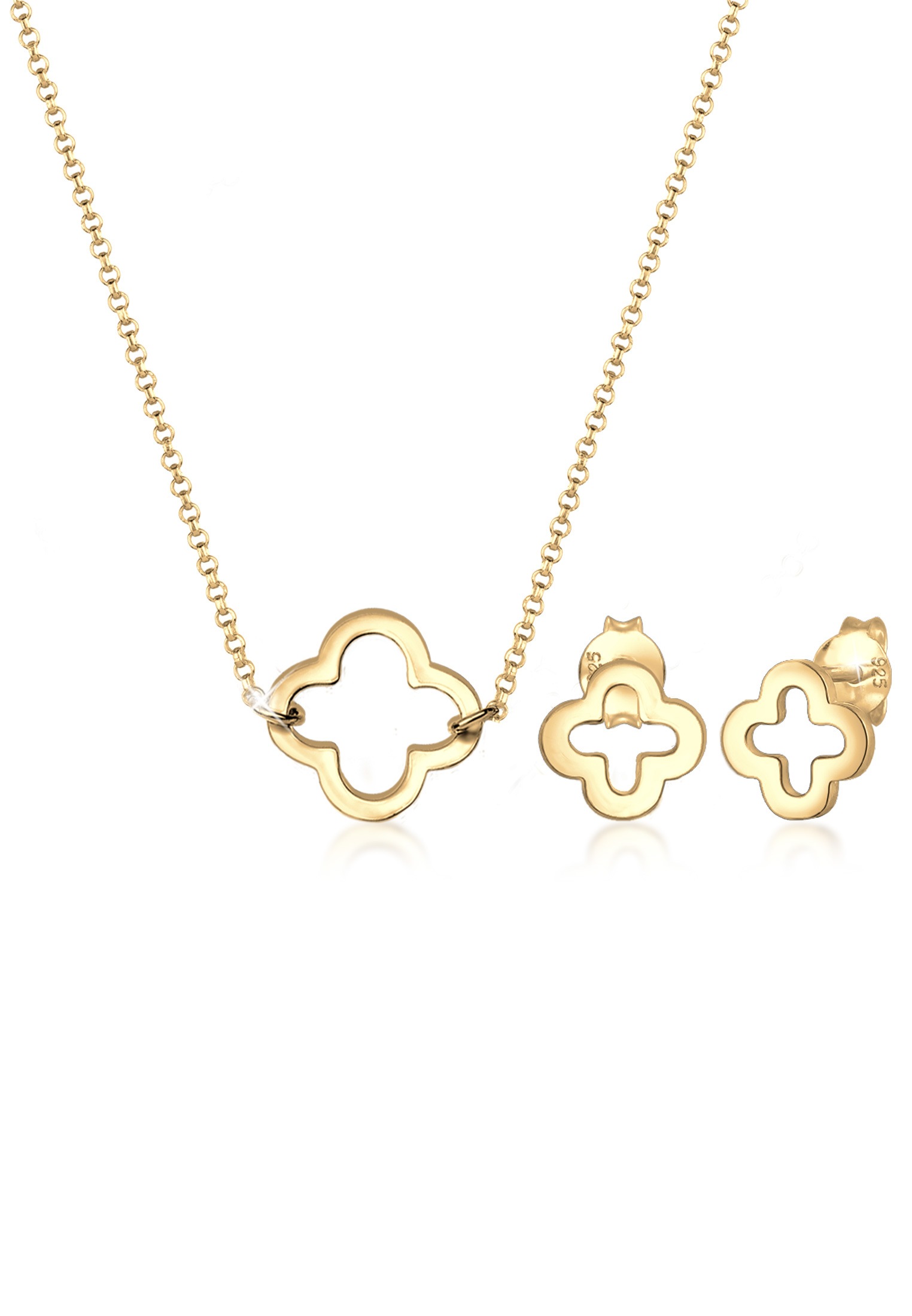 Elli Schmuckset »Kleeblatt 925 Sterling Silber«