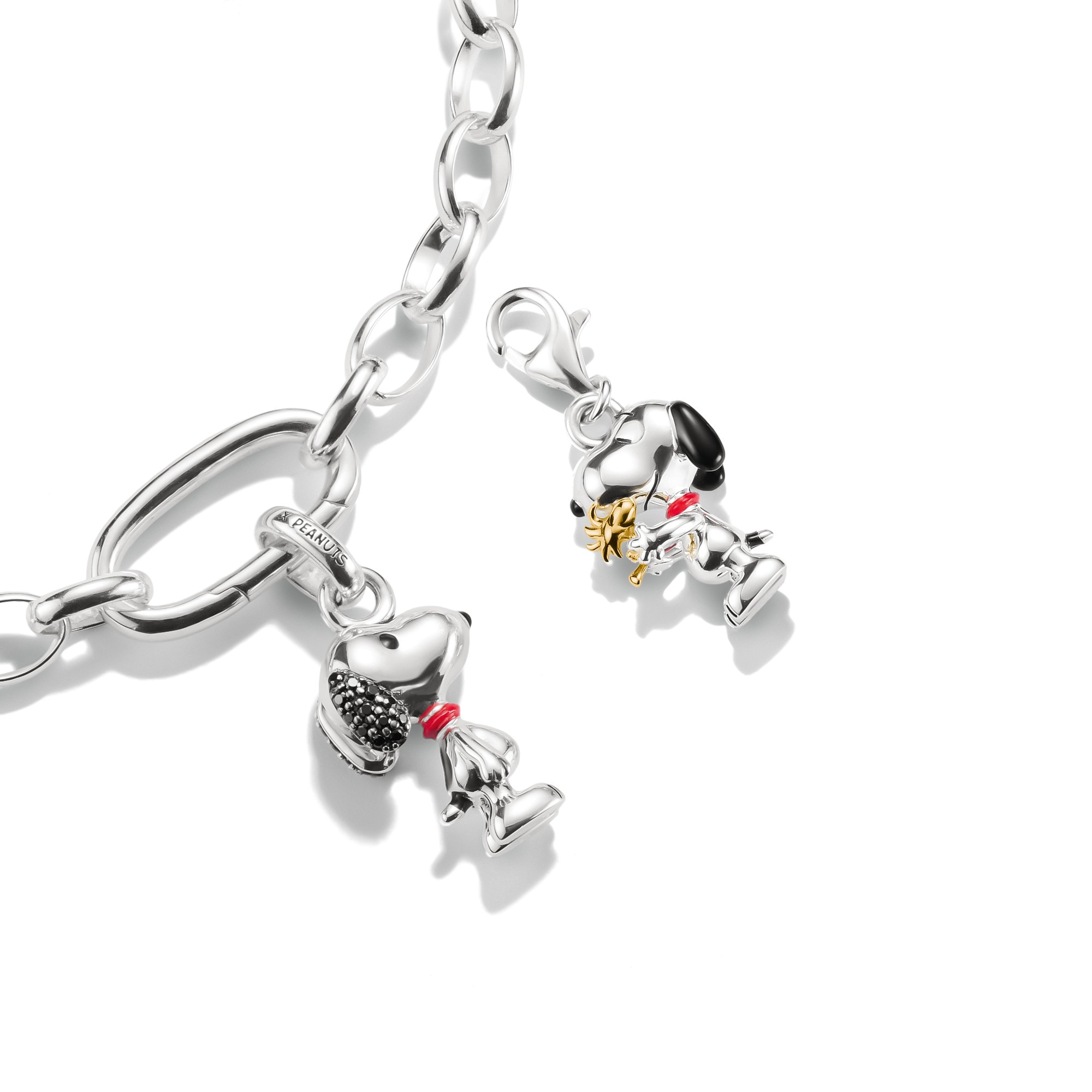 THOMAS SABO Charm-Einhänger »THOMAS SABO x Peanuts Snoopy Pavé Charm - Connect« mit Zirkonia (synth.)