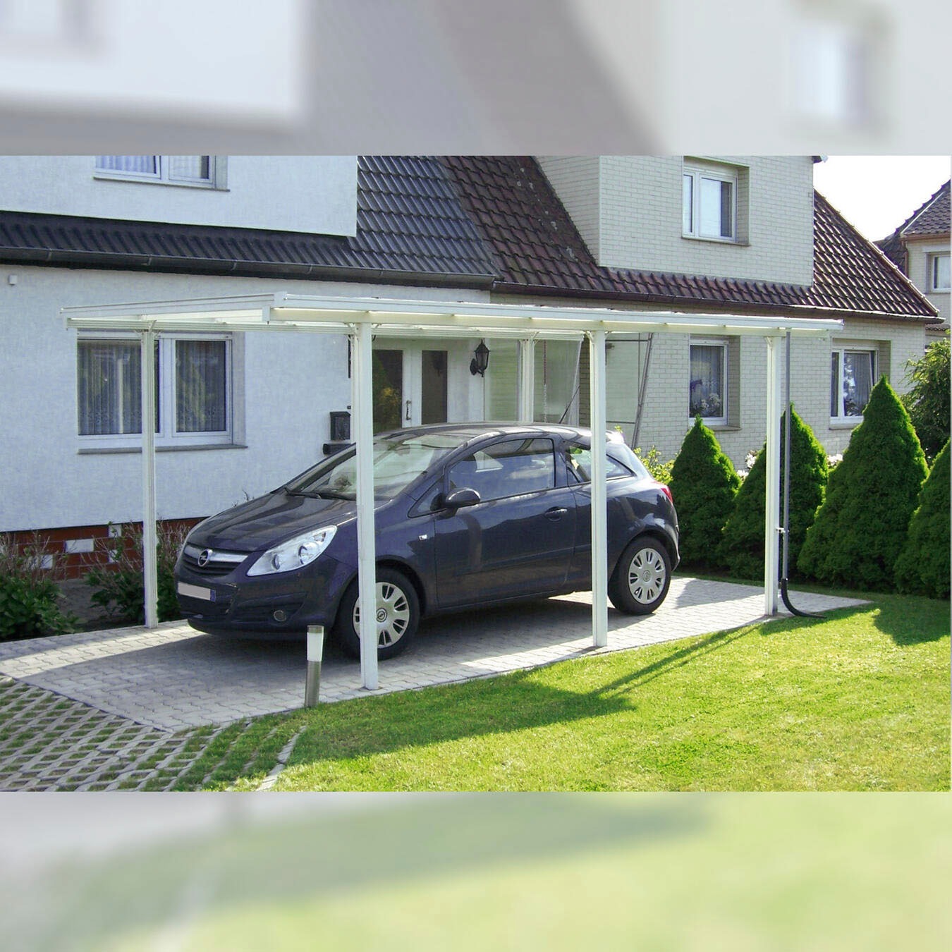 Beckmann Einzelcarport »CPTW«, Aluminium, 270 cm, Reinweiß