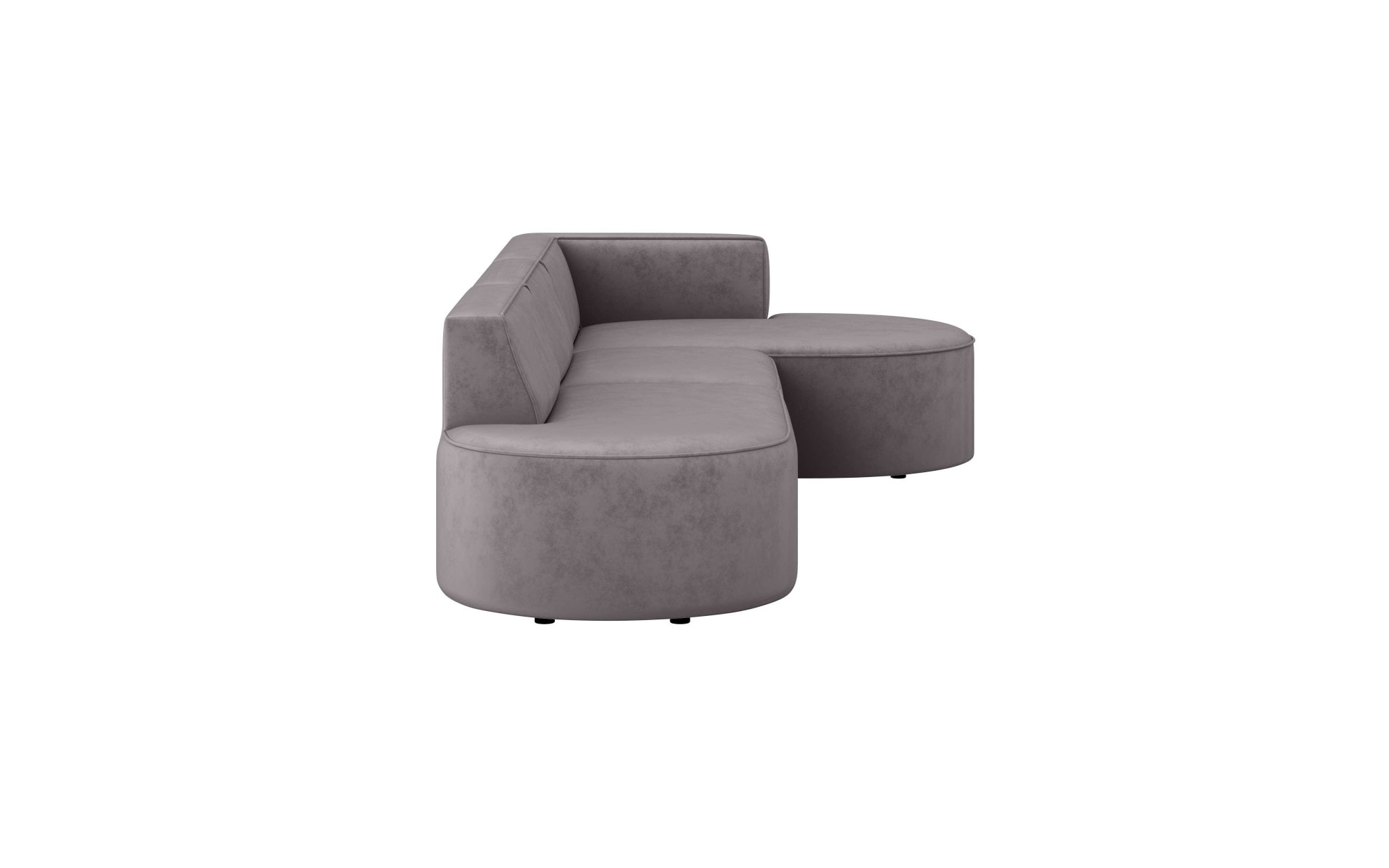 andas Ecksofa »EIVIND Designer Sofa mit Ottomane rechts/links, B/T/H: 343/159/72 cm«, L-Form mit Wellenunterfederung, auch in Feincord und Bouclé