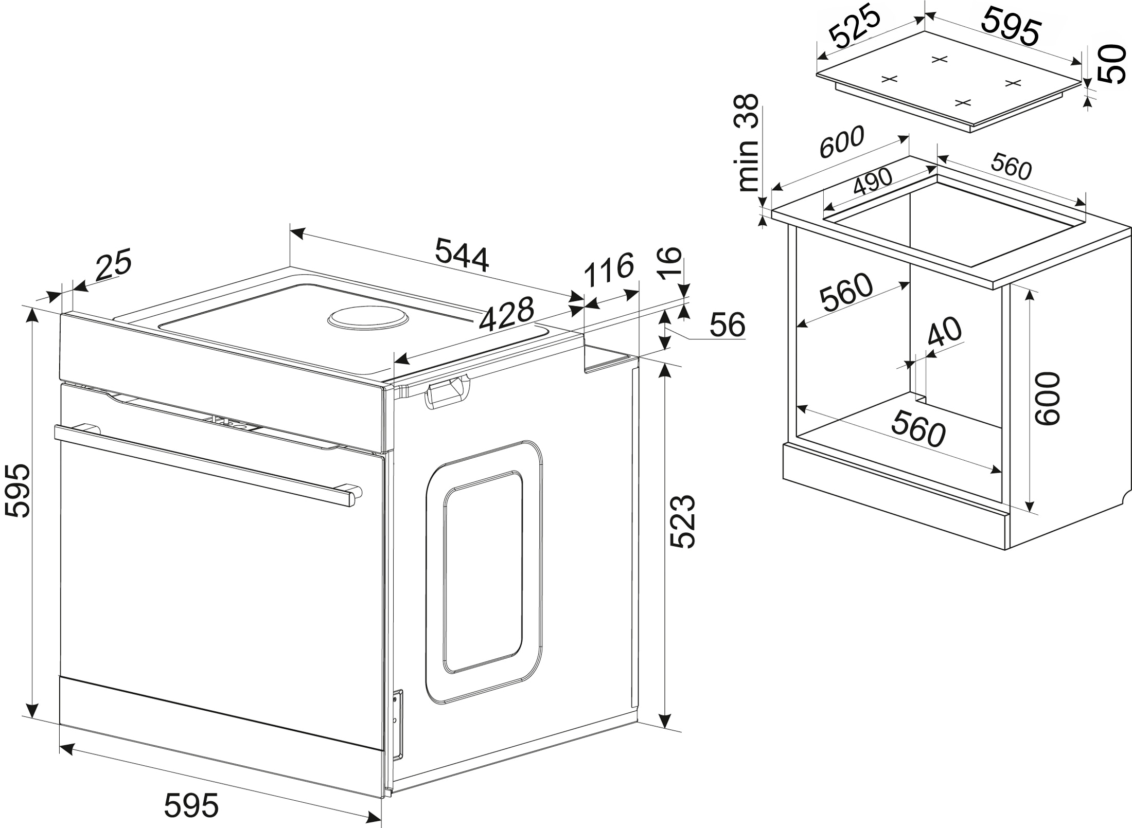 Amica Induktions Herd-Set »EBIX 955 100 E FlexConnect« mit Teleskopauszug nachrüstbar Steam Clean Mehr Freiheit für deine Küche – FlexConnect macht’s möglich!
