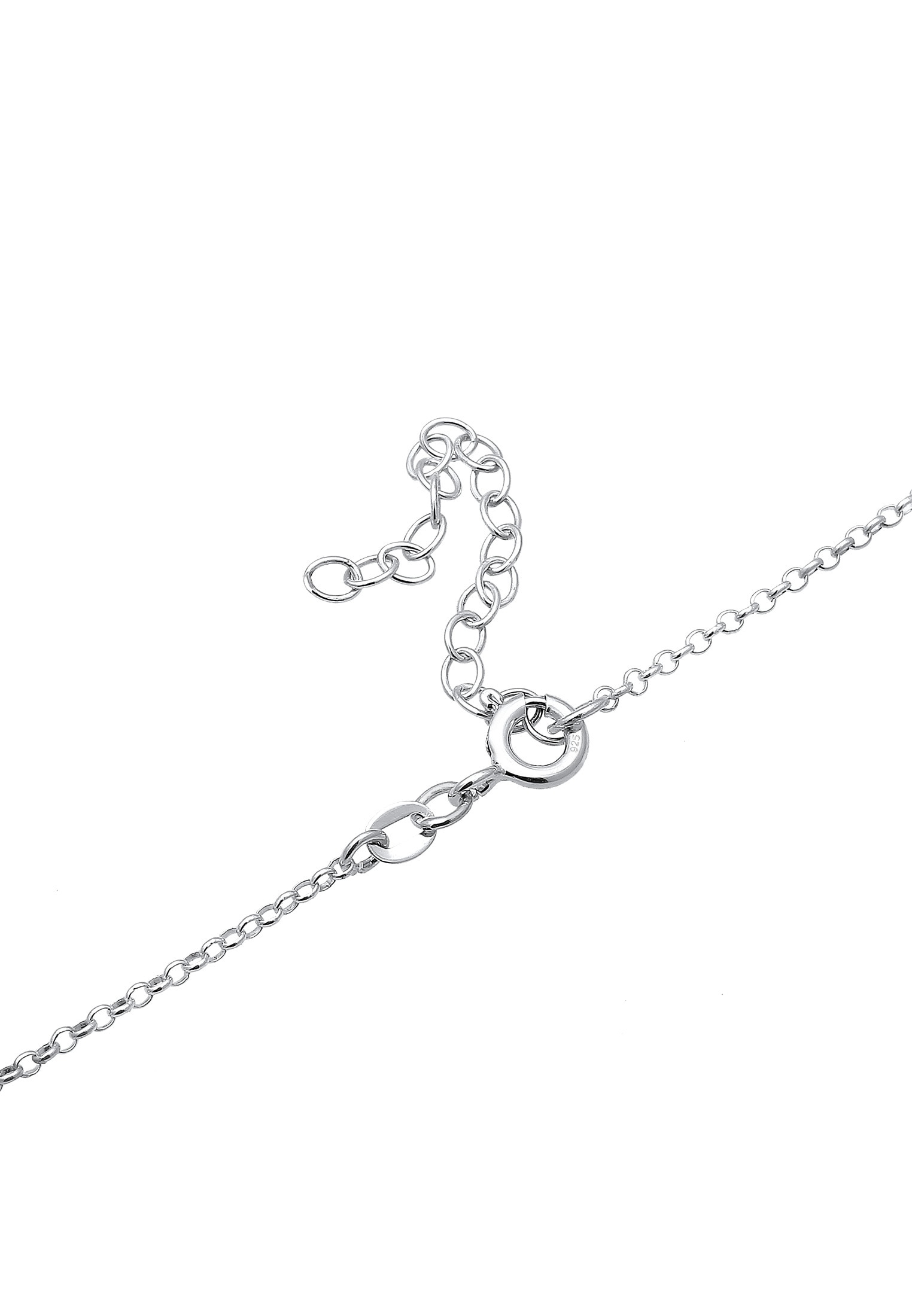 Elli Kette mit Anhänger »Plättchen Kreis Glänzend 925 Sterling Silber«
