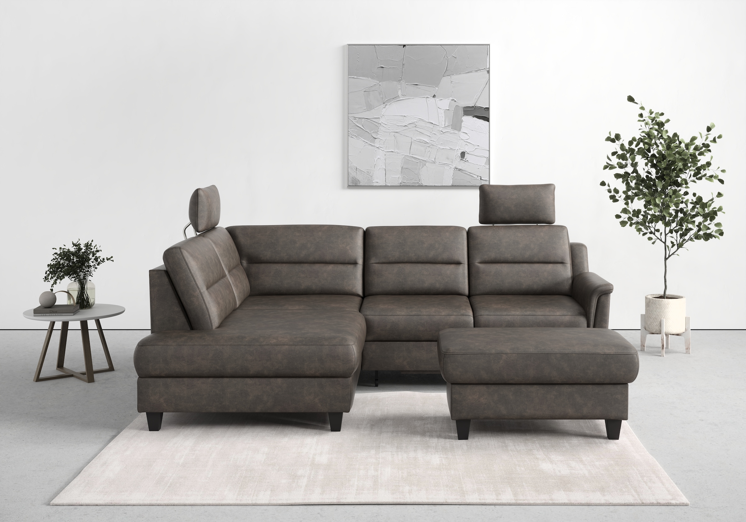 sit&more Ecksofa "Farö L-Form", inklusive Federkern, wahlweise mit Bettfunk günstig online kaufen