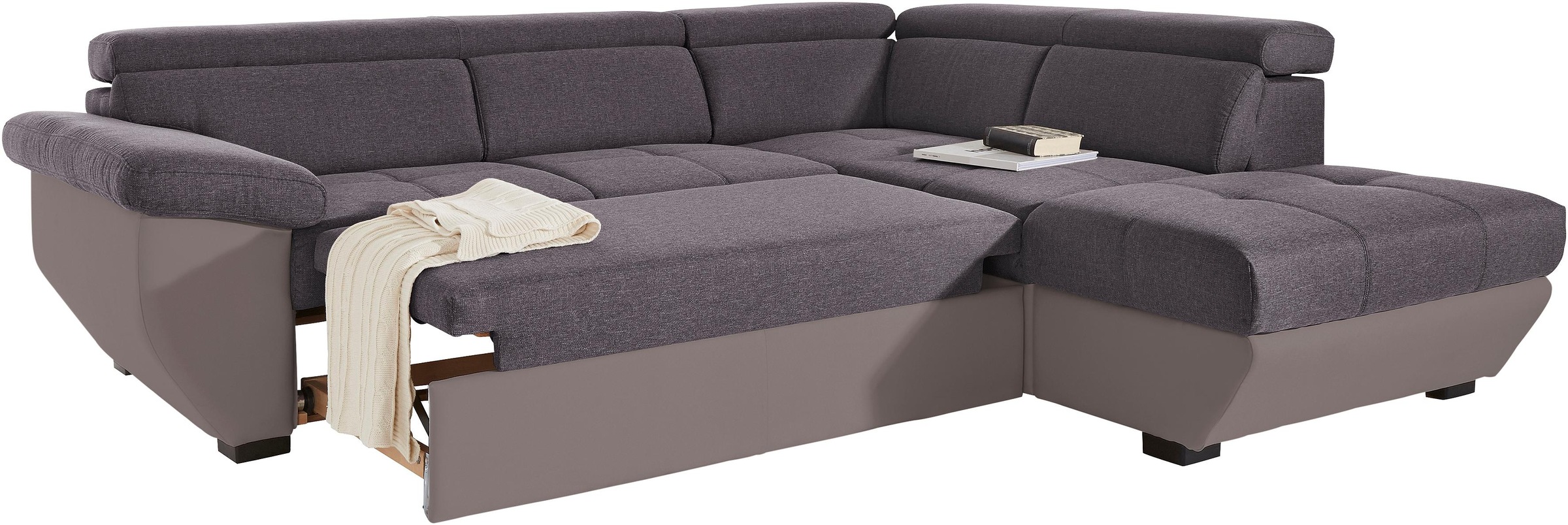COTTA Ecksofa »Speedway L-Form«, mit Kopfteilverstellung, wahlweise mit Bettfunktion und Bettkasten