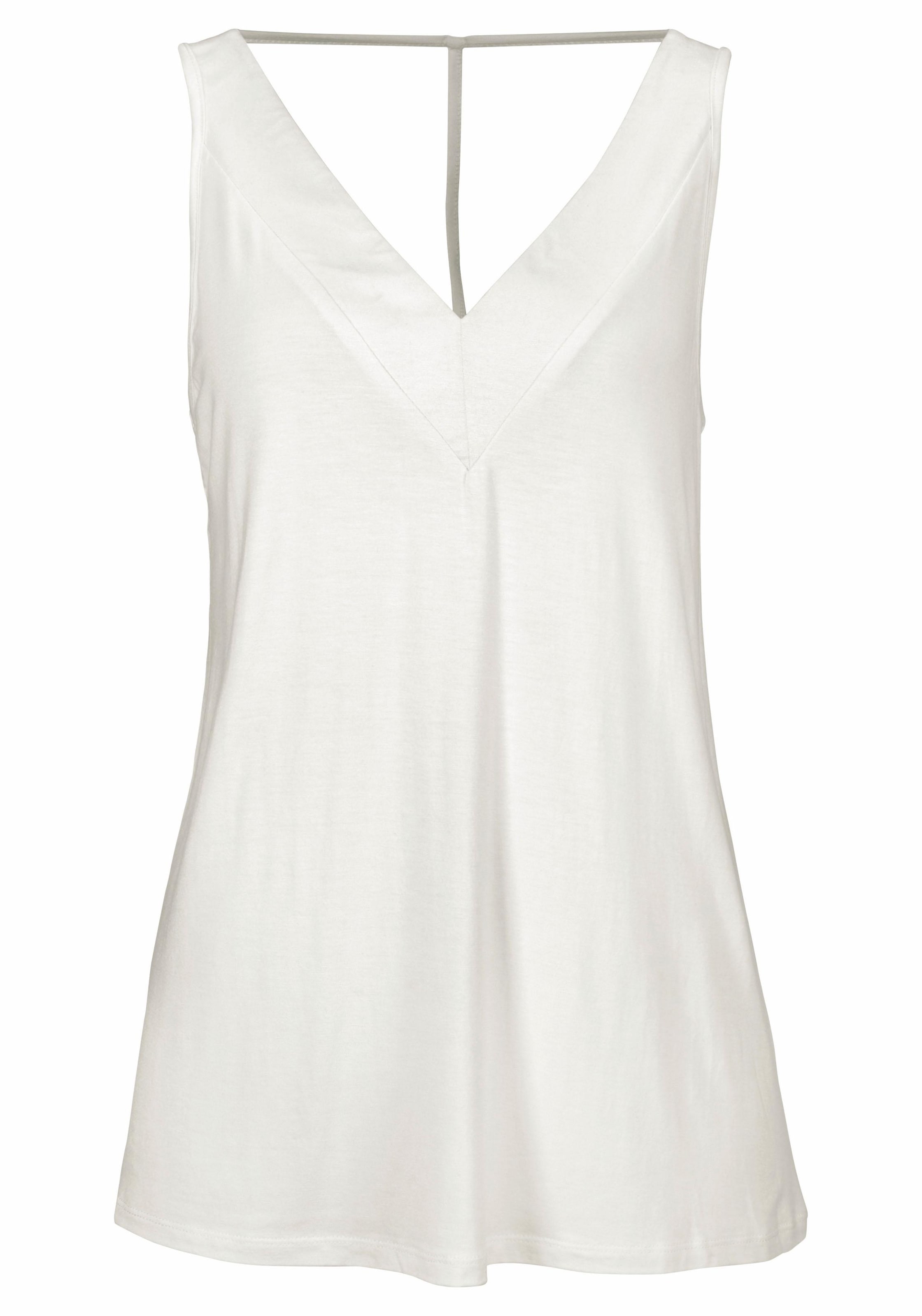 Buffalo Tanktop, mit tiefem Rückenausschnitt, V-Ausschnitt, Rückendetail