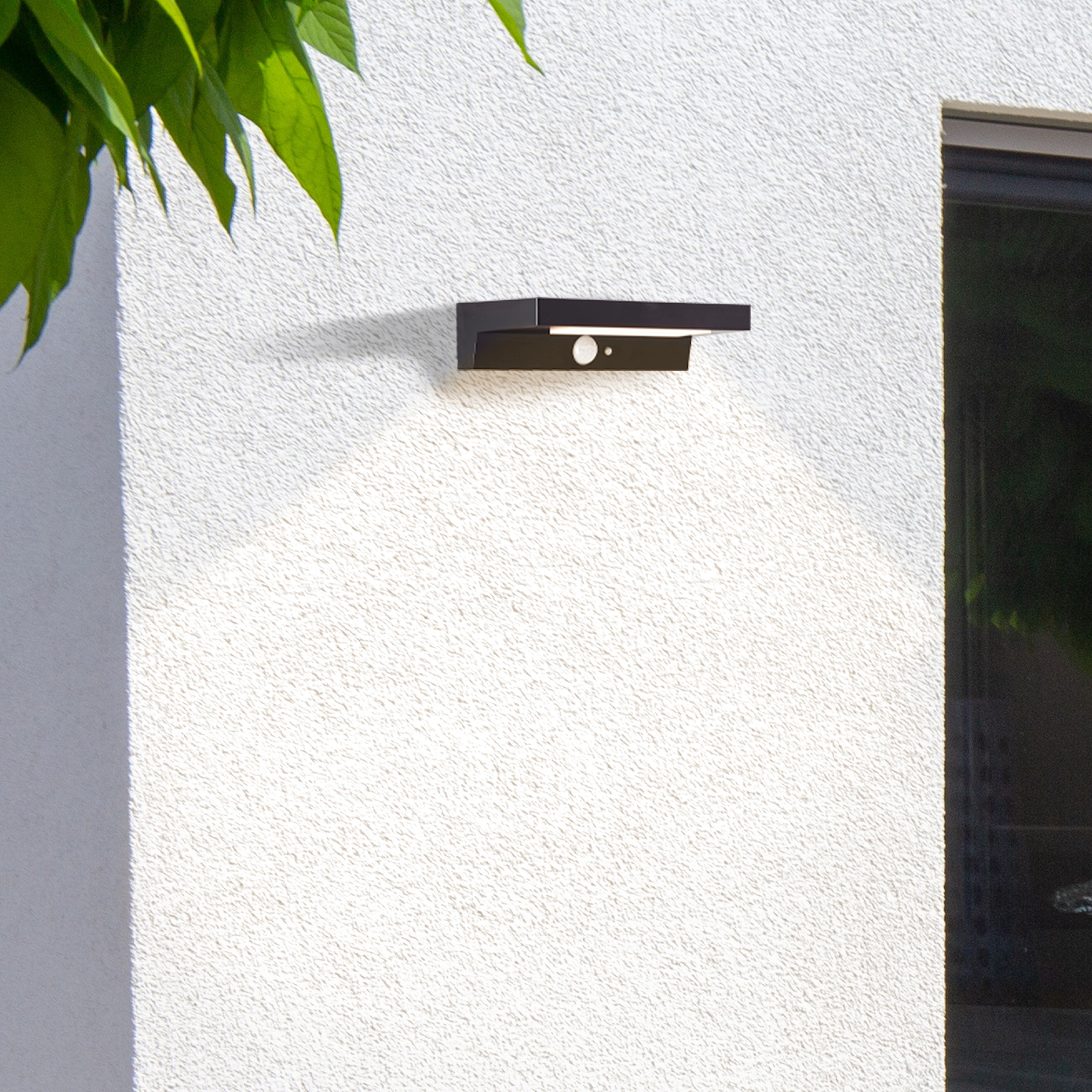 Brilliant LED Außen-Wandleuchte »Barker«, LED Außenwandleuchte, Solar, 21 cm, 430 lm, 4000 K, schwarz
