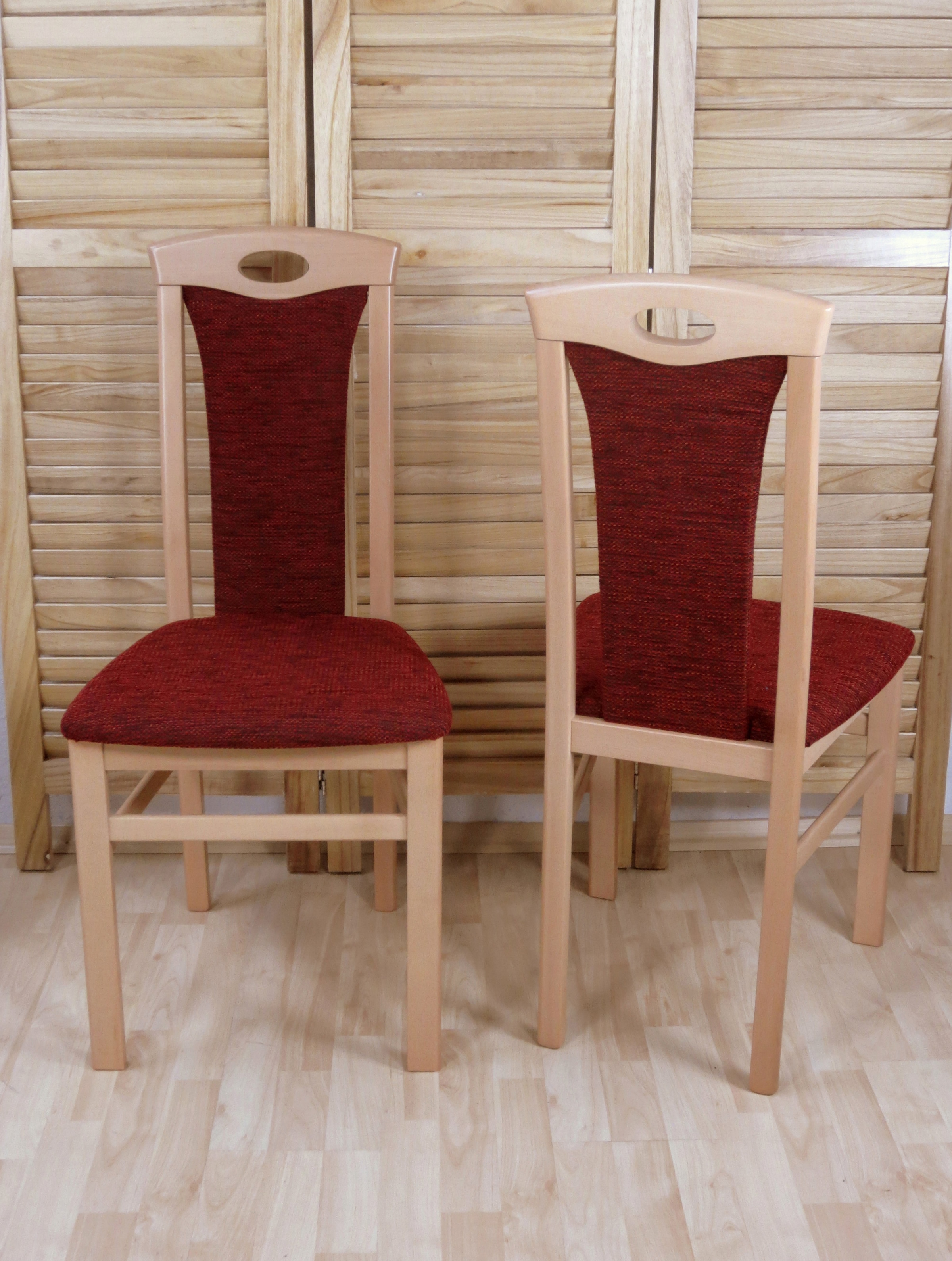 HOME AFFAIRE 4-Fußstuhl »Kasia« (Set) 2 Stk. buche/bordeaux