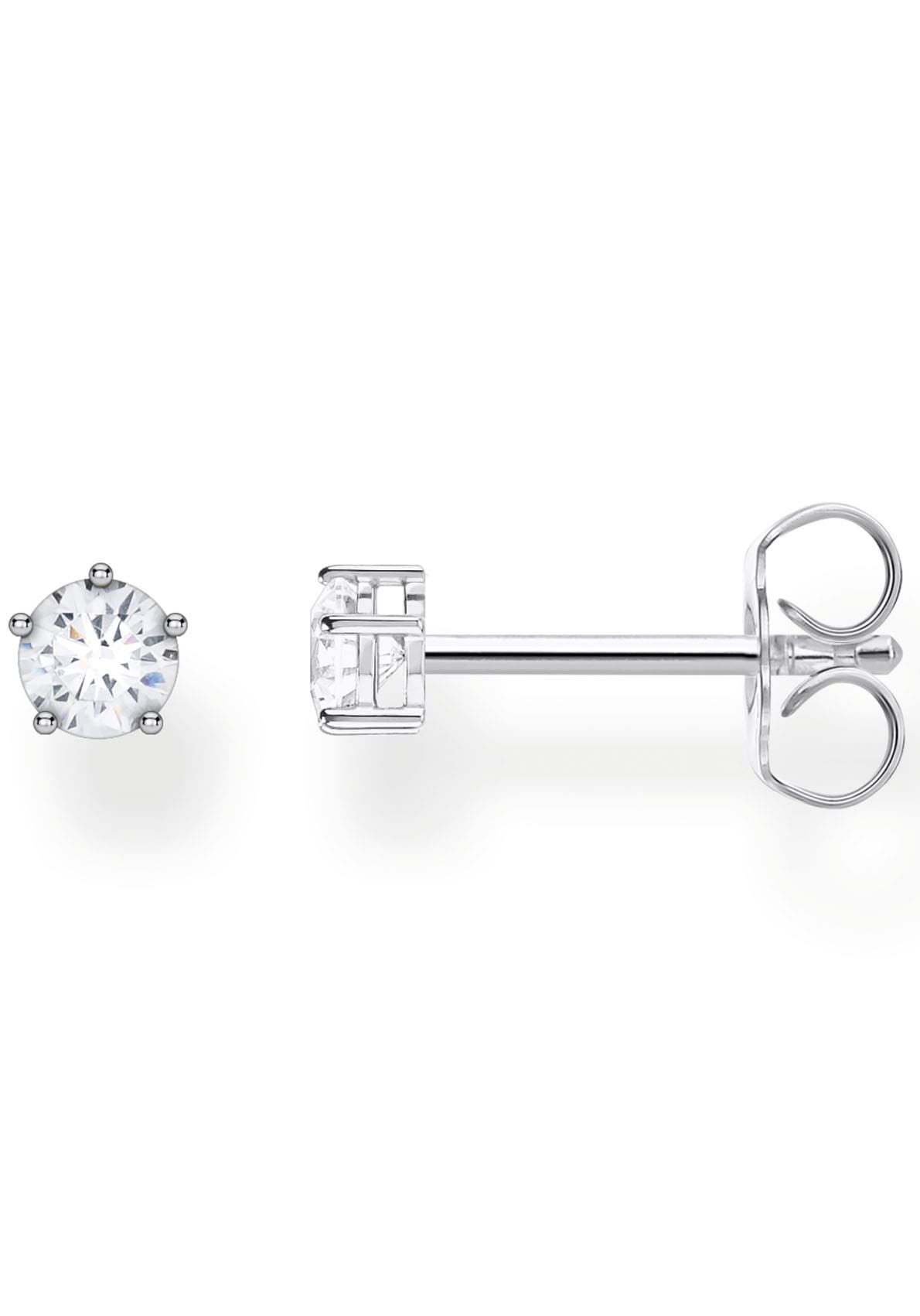 THOMAS SABO Single-Ohrstecker »weißer Stein gold, weißer Stein silber« mit Zirkonia (synth.)