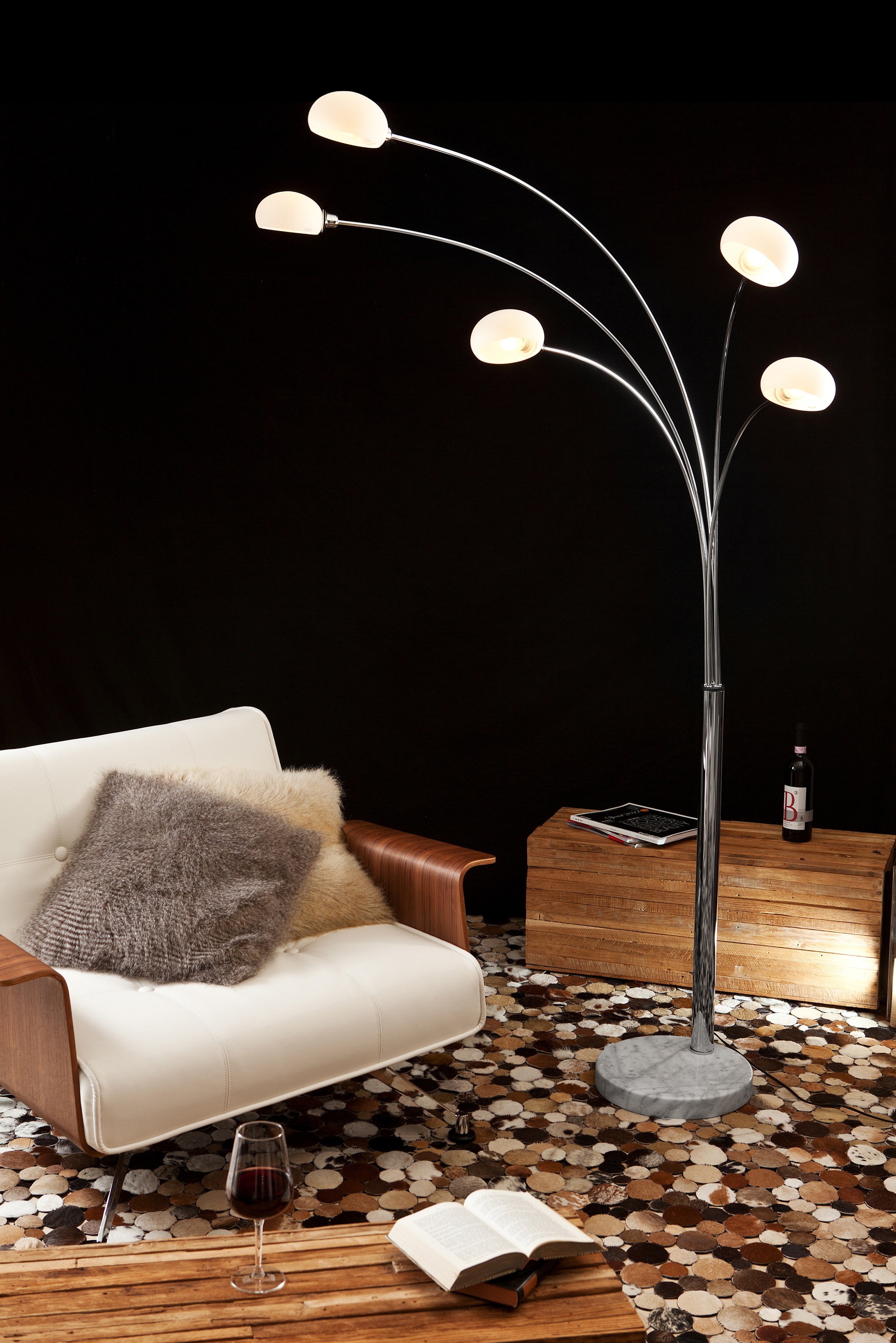 SalesFever Stehlampe »Noa«, 5 flammig, Leuchtmittel E14   ohne Leuchtmittel günstig online kaufen