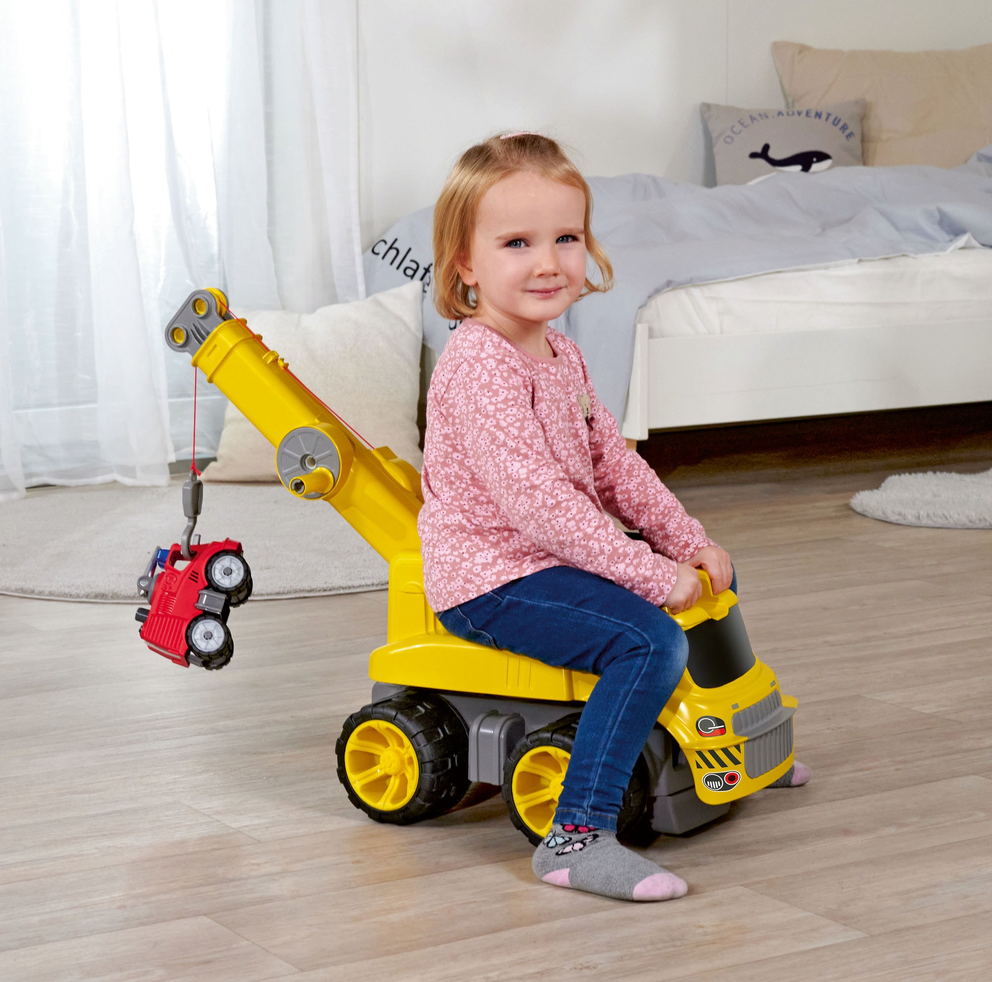 BIG Spielzeug-Kran »BIG Power-Worker Maxi-Kran« Aufsitz-Kran, Made in Germany