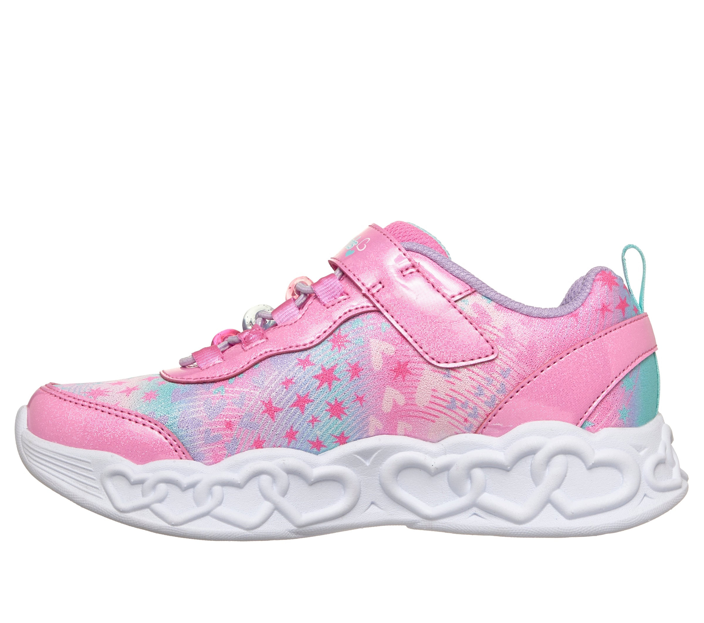 Skechers Sneaker »INFINITE HEART LIGHTS«  Klettschuh mit Blinkfunktion, Größenschablone zum Download