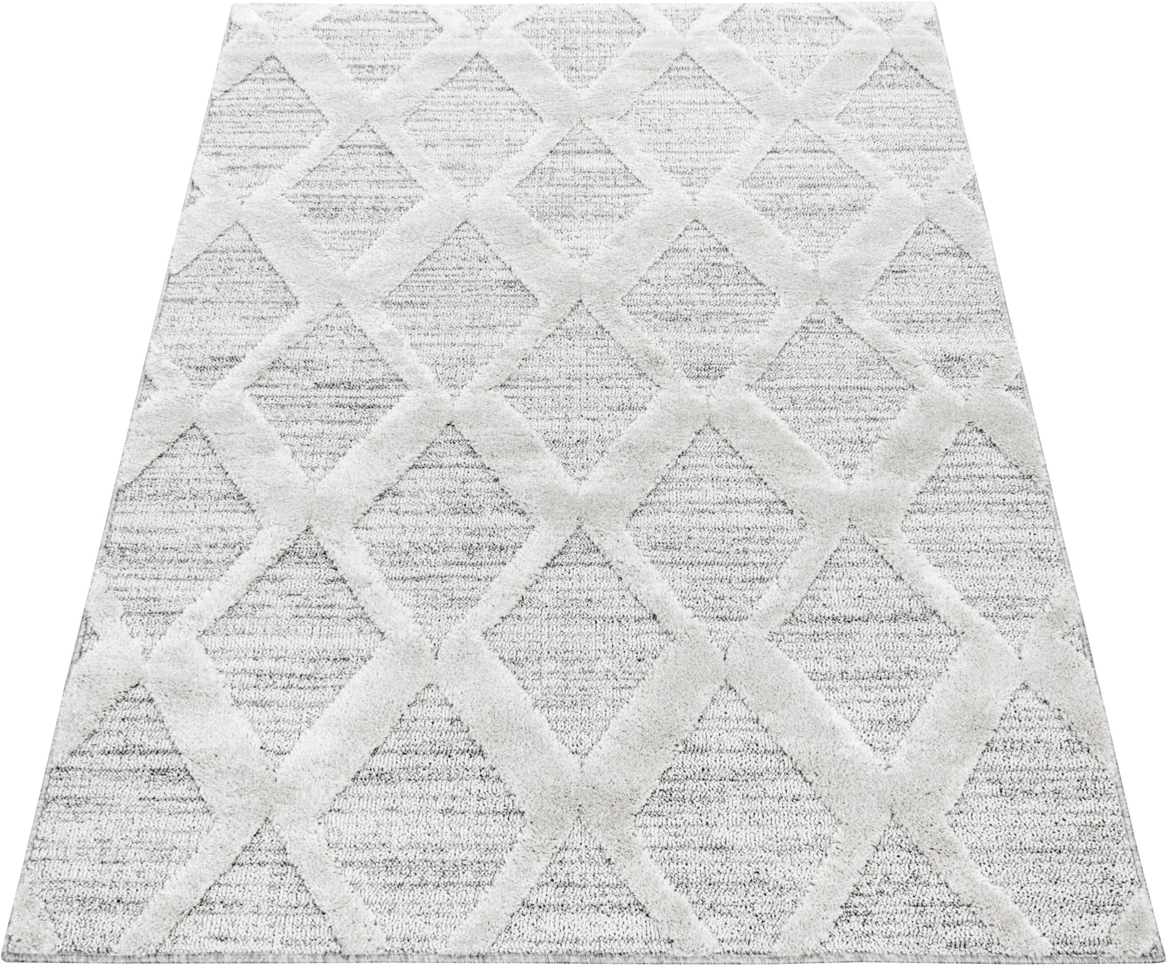 Ayyildiz Teppiche Teppich »PISA 4703«, rechteckig, 20 mm Höhe, Läufer, rund, Hoch Tief Struktur, Wohnzimmer, Schlafzimmer