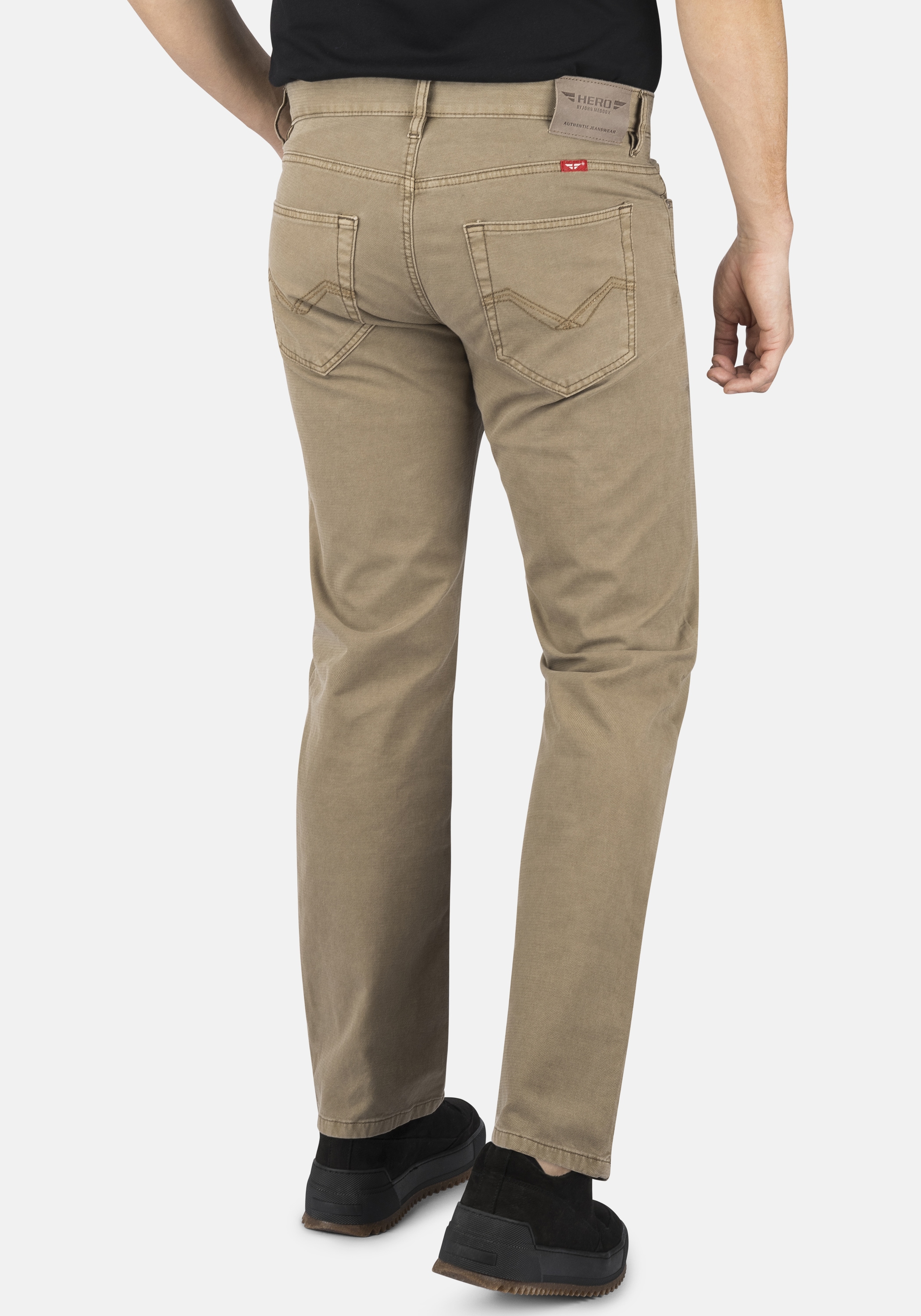 HERO by John Medoox 5-Pocket-Jeans »Denver Colour Regular Straight Stretch«, Straight Fit Casual Clean Wash Denim Jeans für Herren