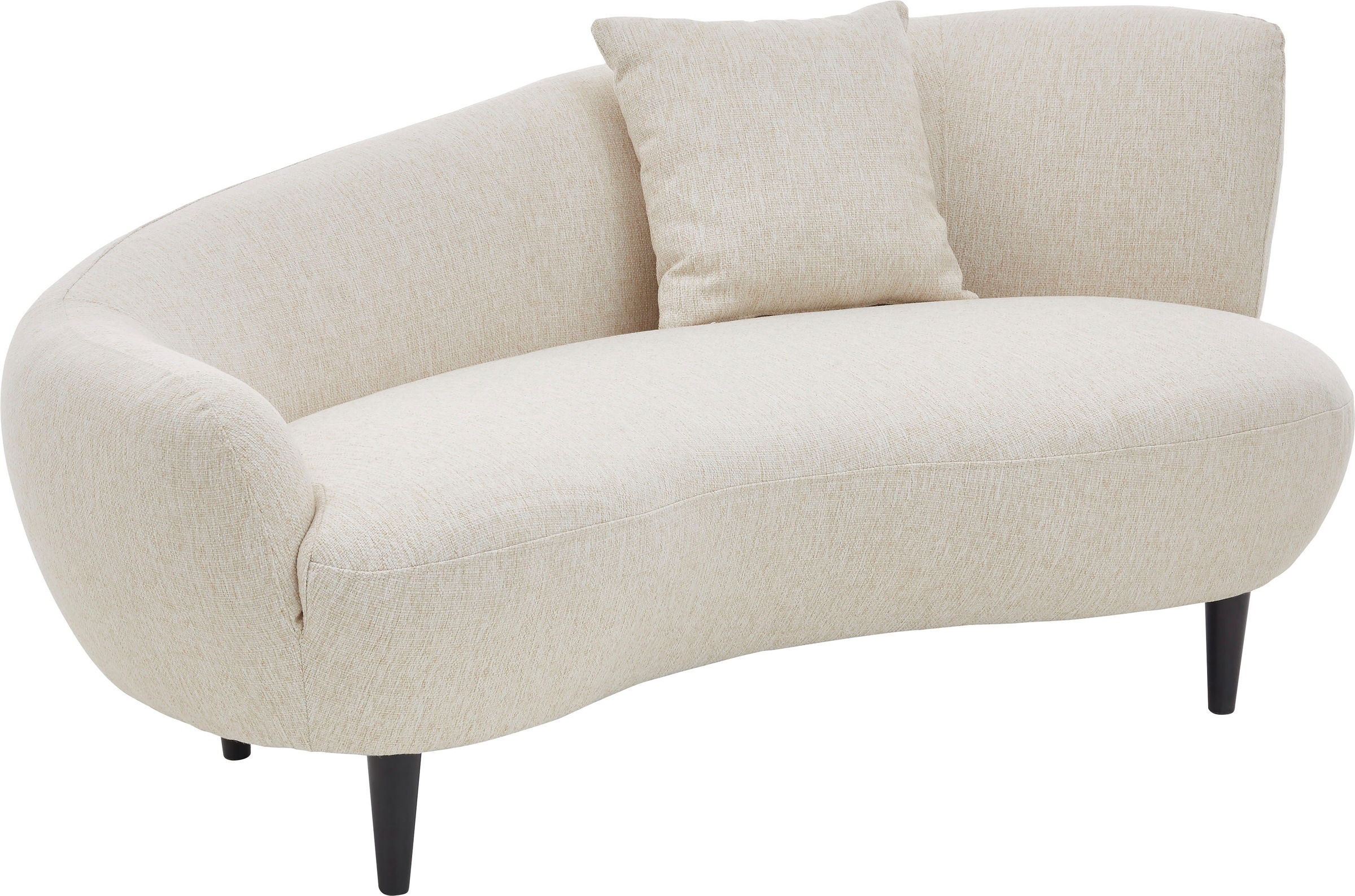 ATLANTIC home collection Chaiselongue »Olivia« Nierenform-Sofa mit Zierkiss günstig online kaufen